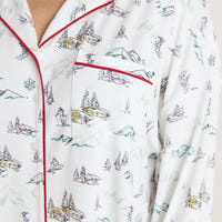 Alpine Dreams Pyjama Shirt - Ski Print