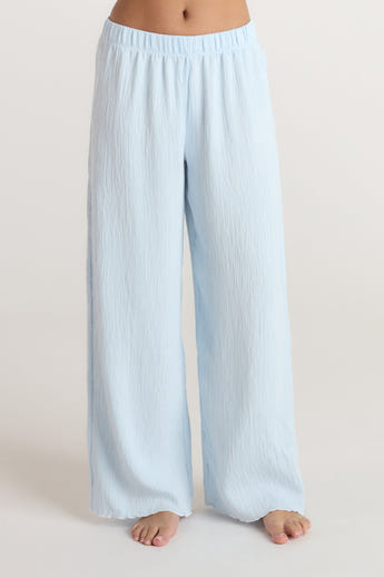 Crinkle Pyjama Bottoms - Blue