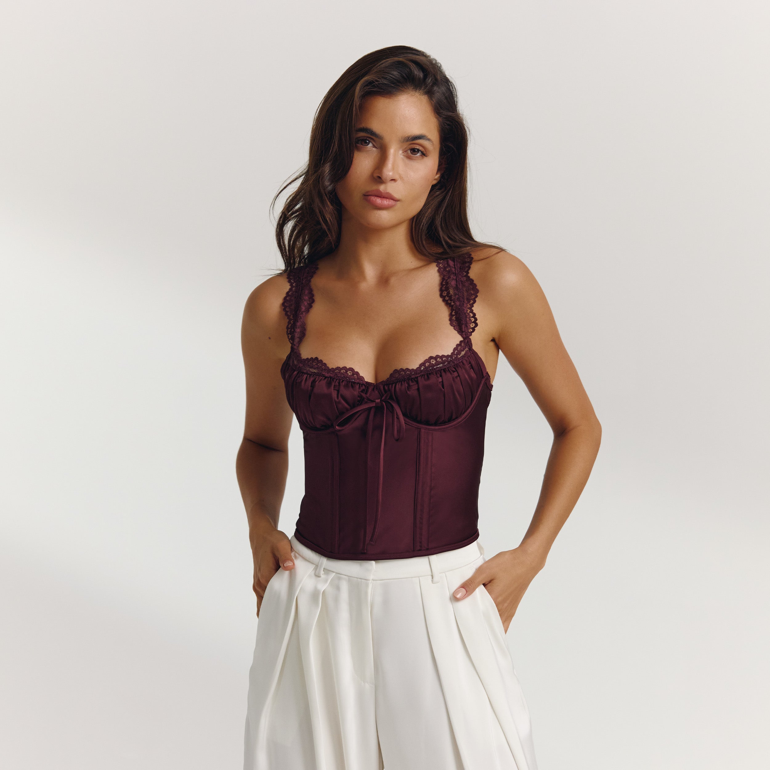 Eledora Corset Top | Eledora Corset Top - Plum
