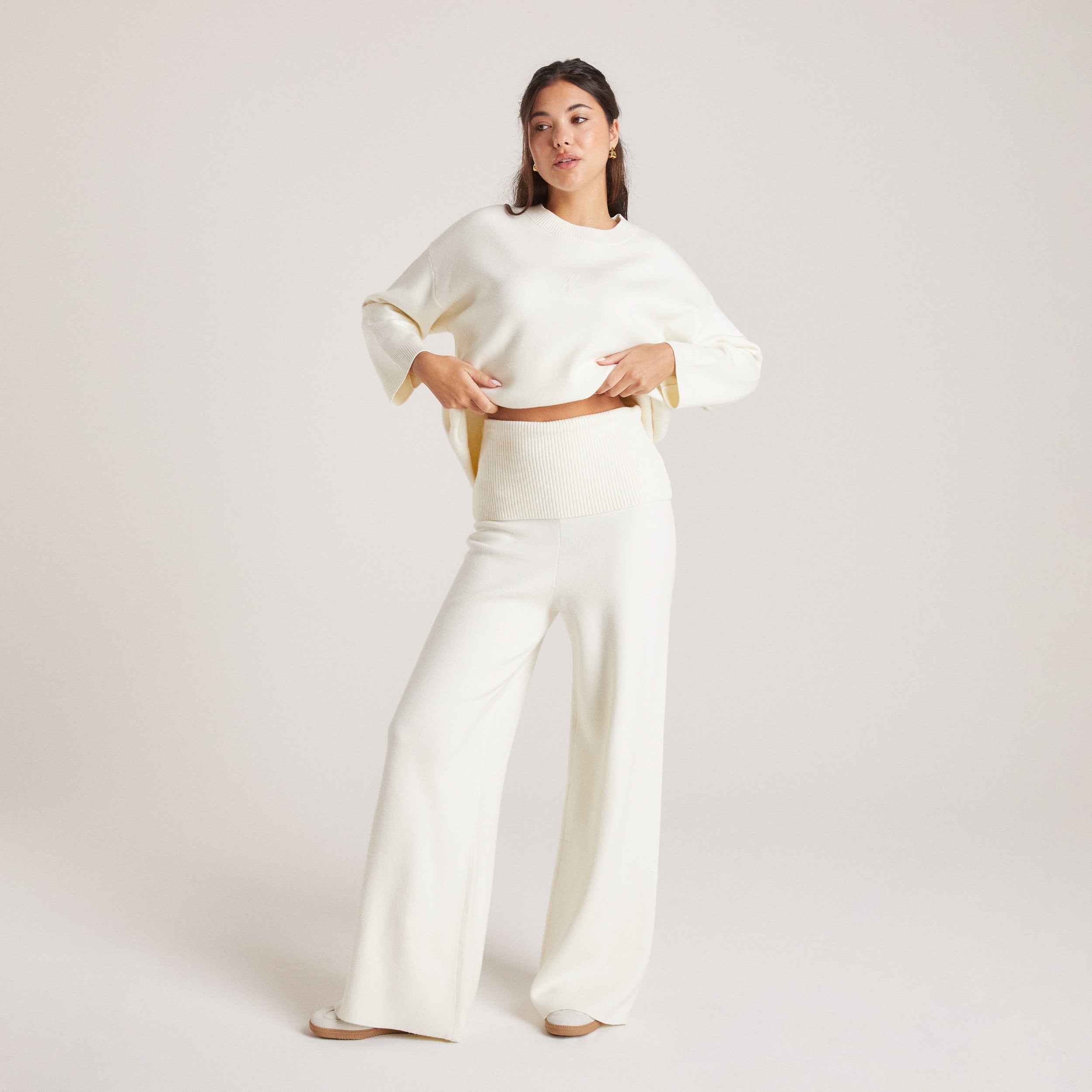 Knitted Trousers | Knitted Trousers - Creme