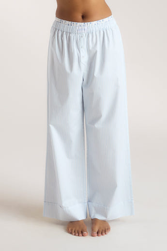 Bloom & Stripe Pyjama Bottoms - Blue
