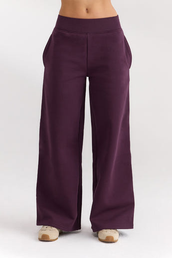 Straight-Leg Joggers - Cherry Lacquer