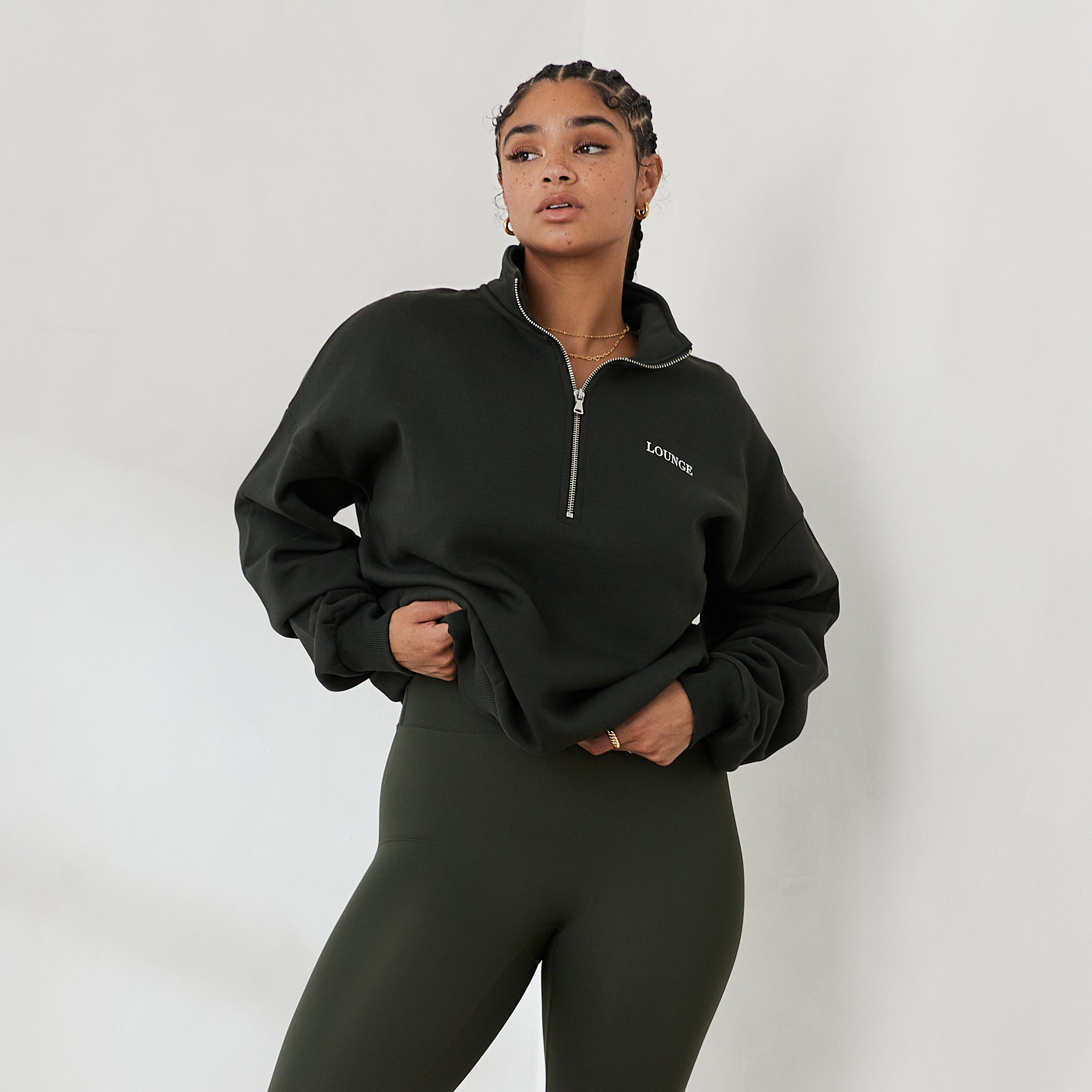 Green deals zip jumper