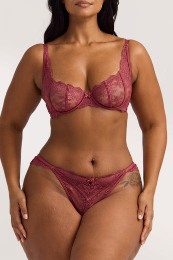 Enchant Plunge Bra - Rhubarb