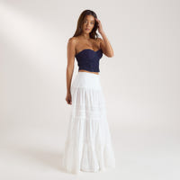 Tiered Maxi Skirt - White