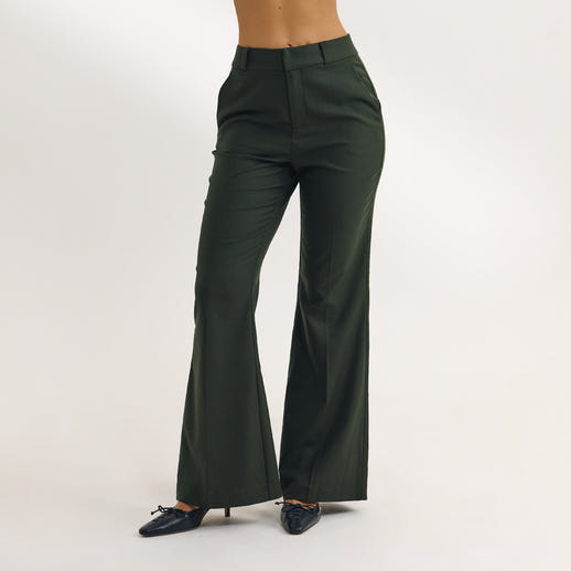 Flared Trousers - Dark Green alternate