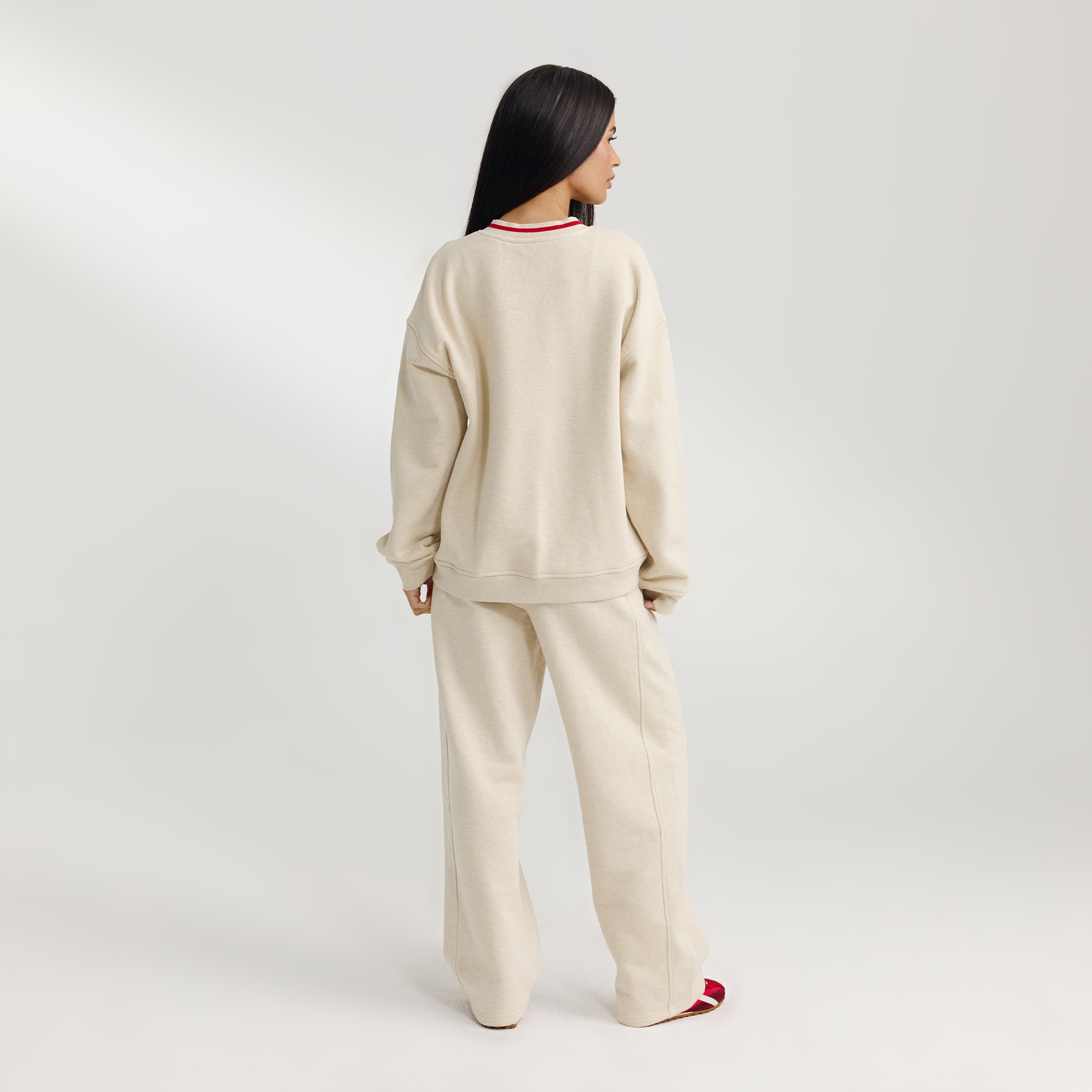 V-Neck Jumper - Oat Marl alternate