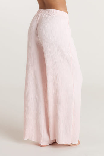 Crinkle Pyjama Bottoms - Pink alternate