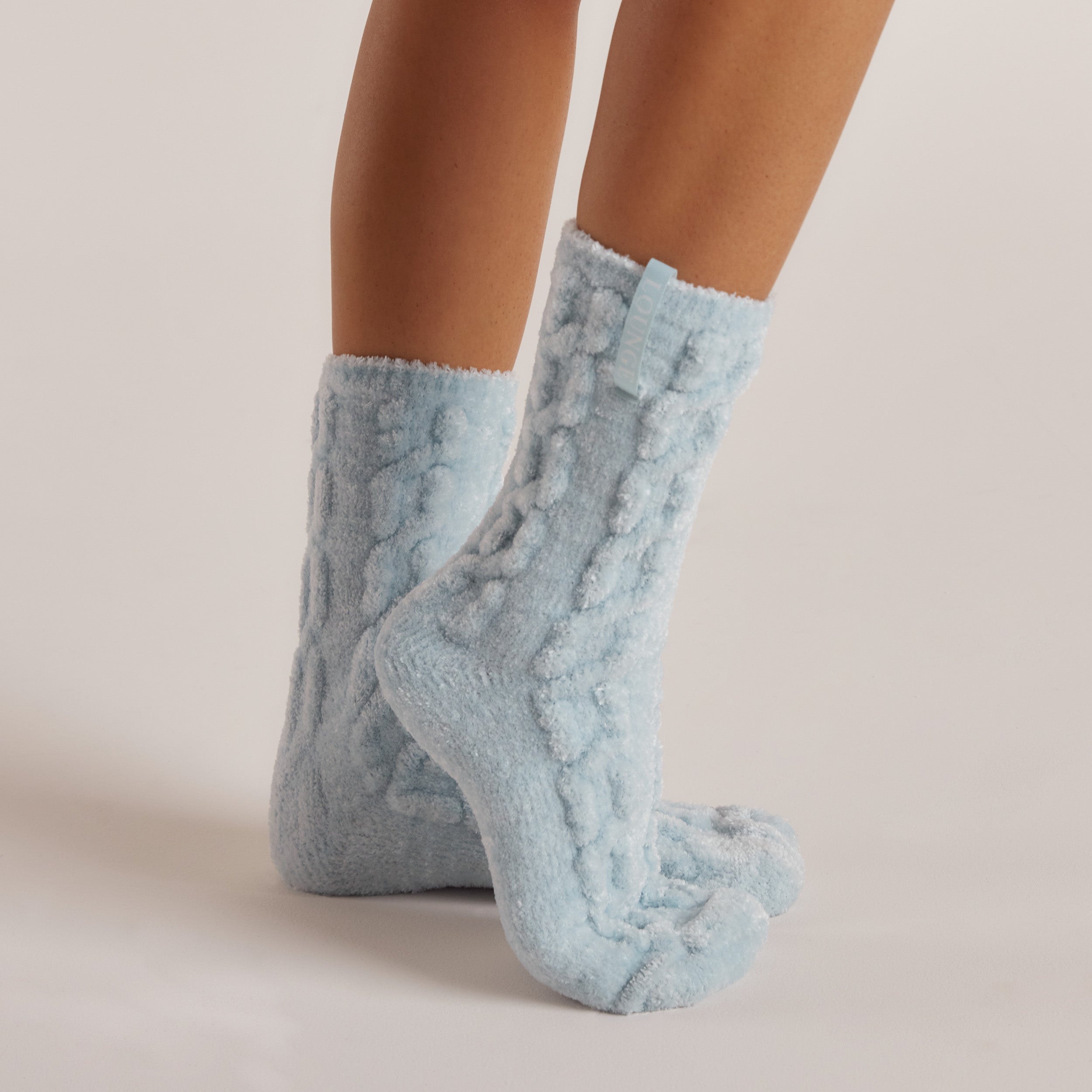Chenille Knitted Socks | Chenille Knitted Socks - Blue