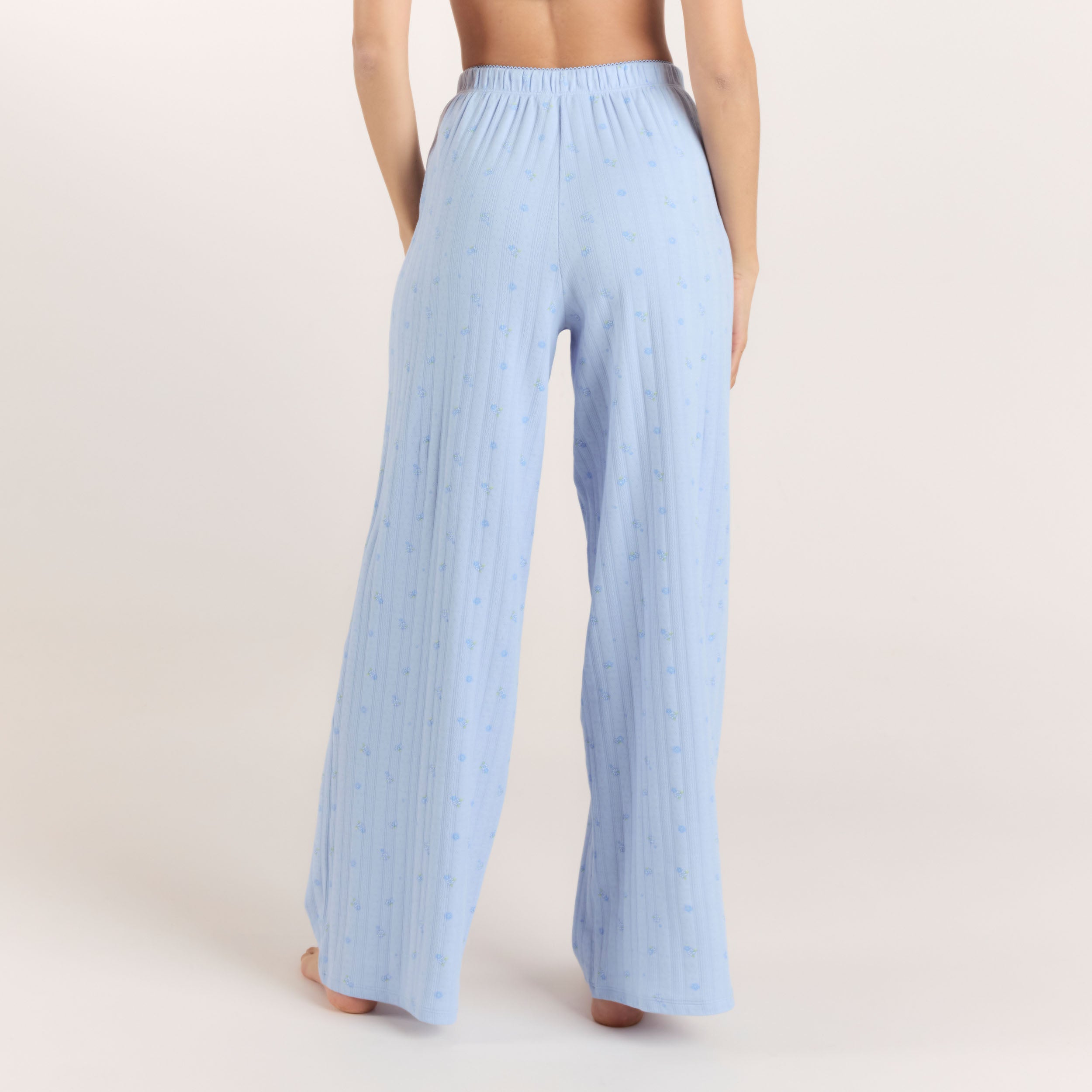 Pointelle Pyjama Bottoms | Pointelle Pyjama Bottoms - Blue Floral