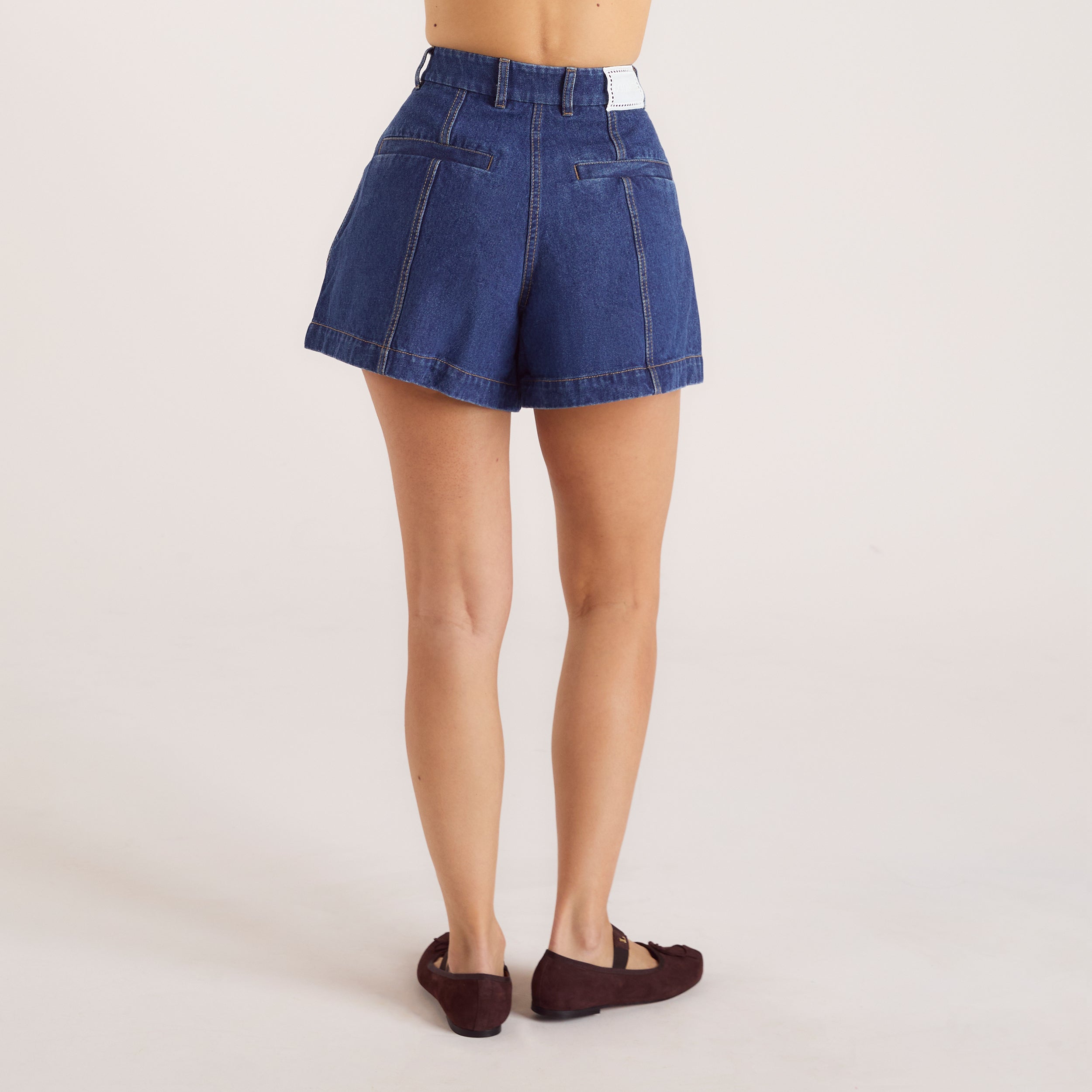 Wide-Hem Denim Shorts | Wide-Hem Denim Shorts - Blue