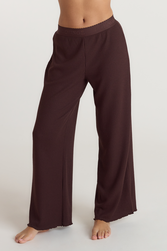 Soft Waffle Pyjama Bottoms - Dark Chocolate alternate