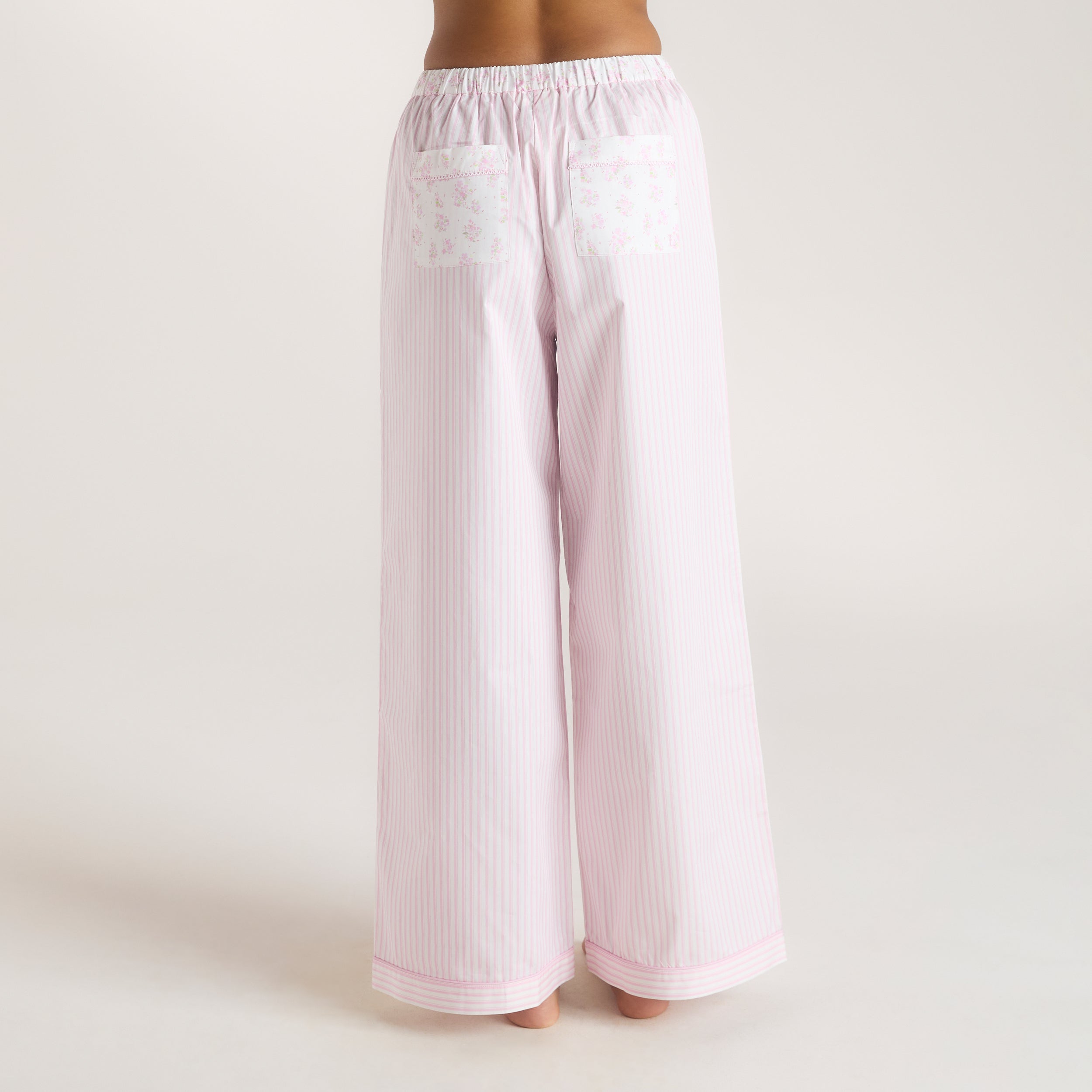 Bloom & Stripe Pyjama Bottoms - Pink alternate
