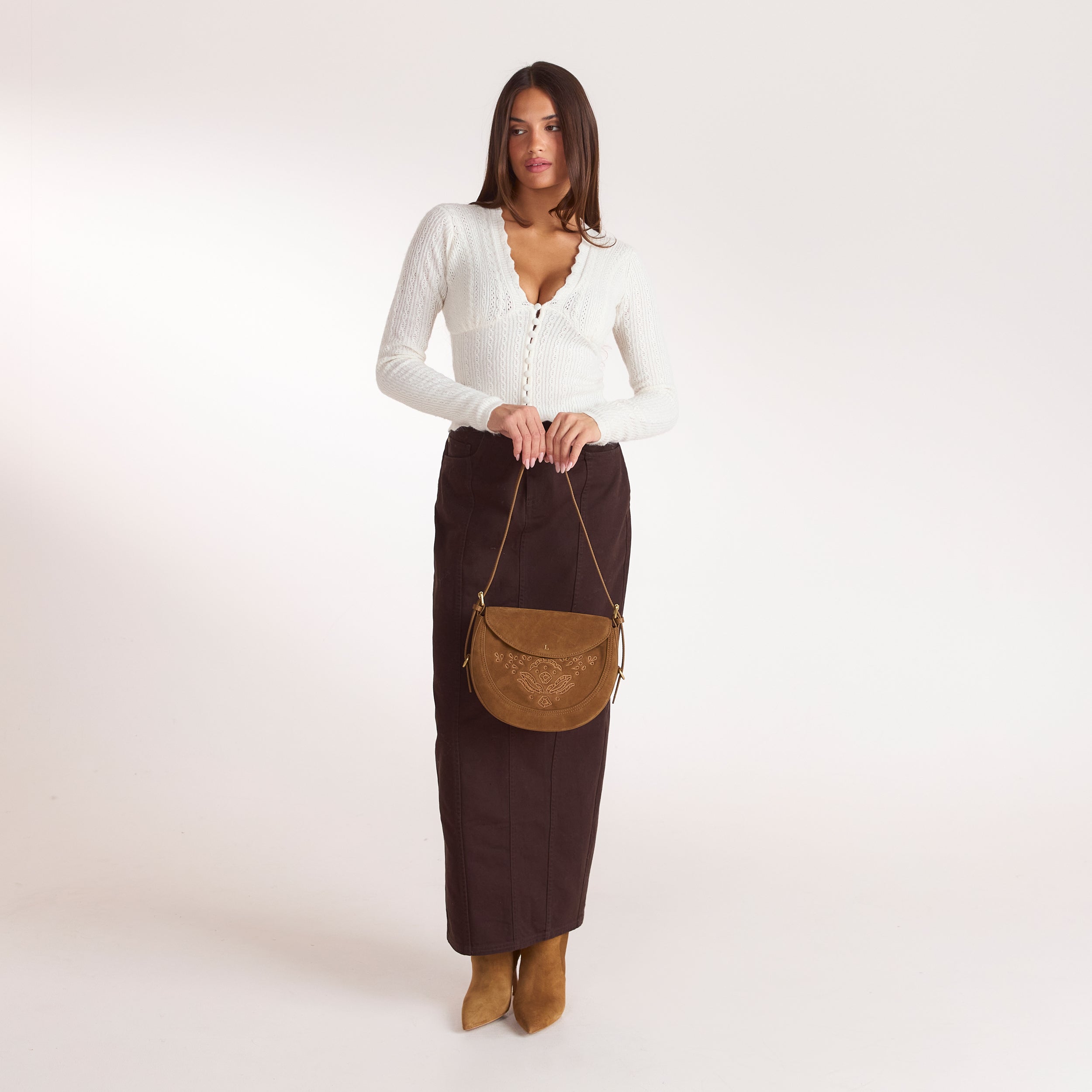 Talia Saddle Bag | Talia Saddle Bag - Brown