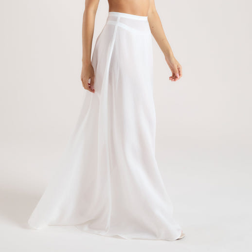Sheer Maxi Skirt - White alternate