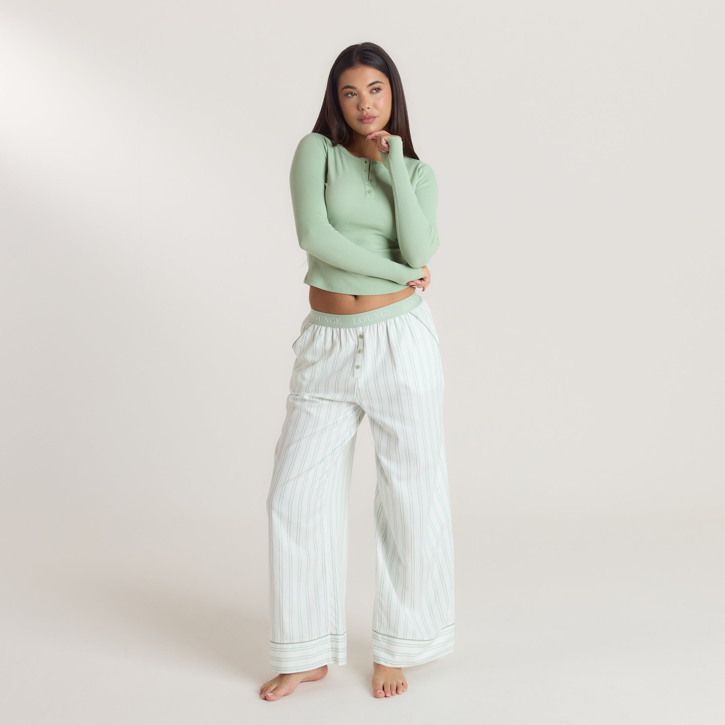 Mistletoe Pyjama Bottoms | Mistletoe Pyjama Bottoms - Sage