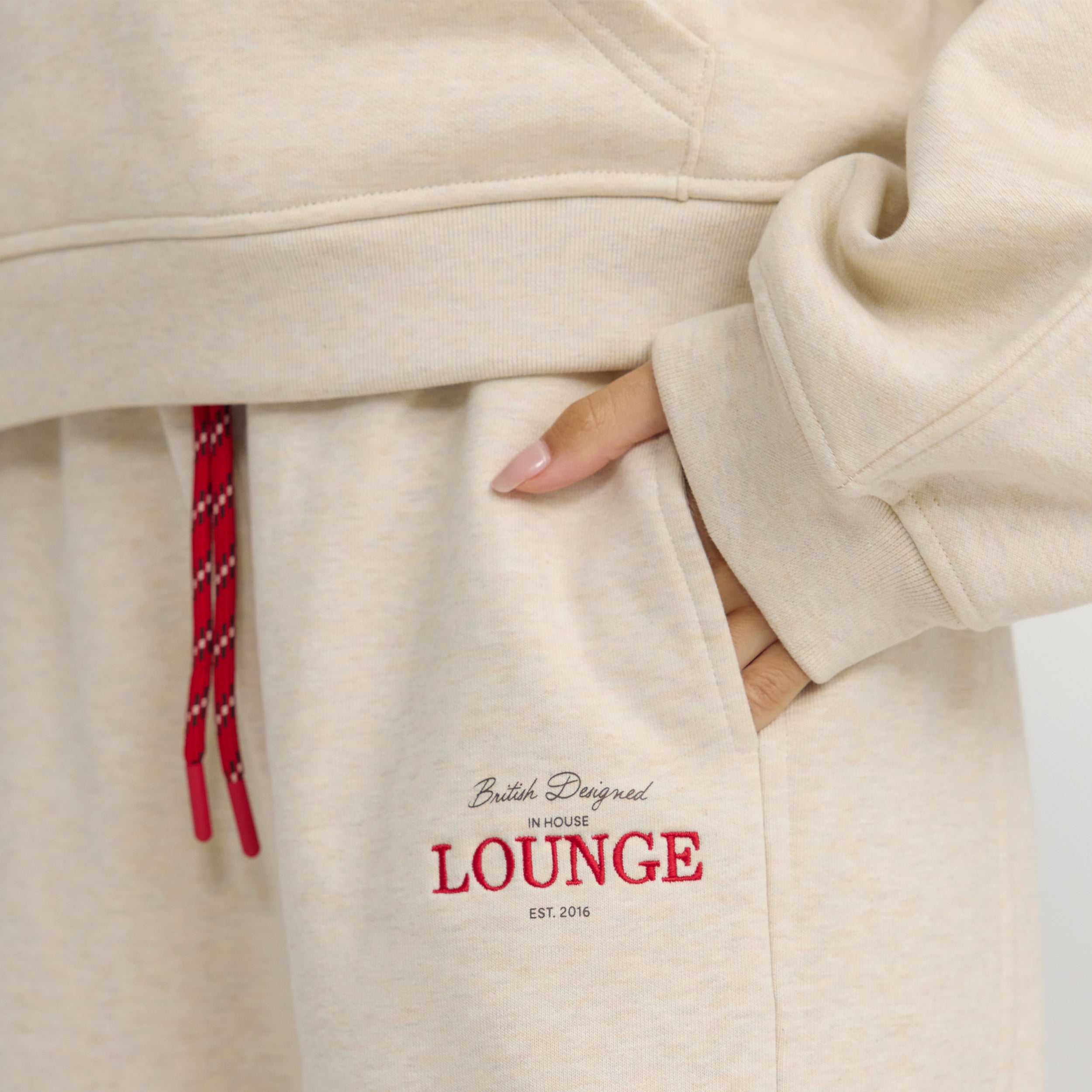 Straight-Leg Joggers - Oat Marl alternate