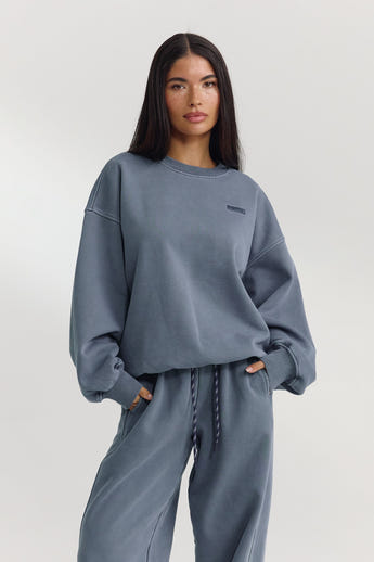 Oversized Jumper - Washed Blue