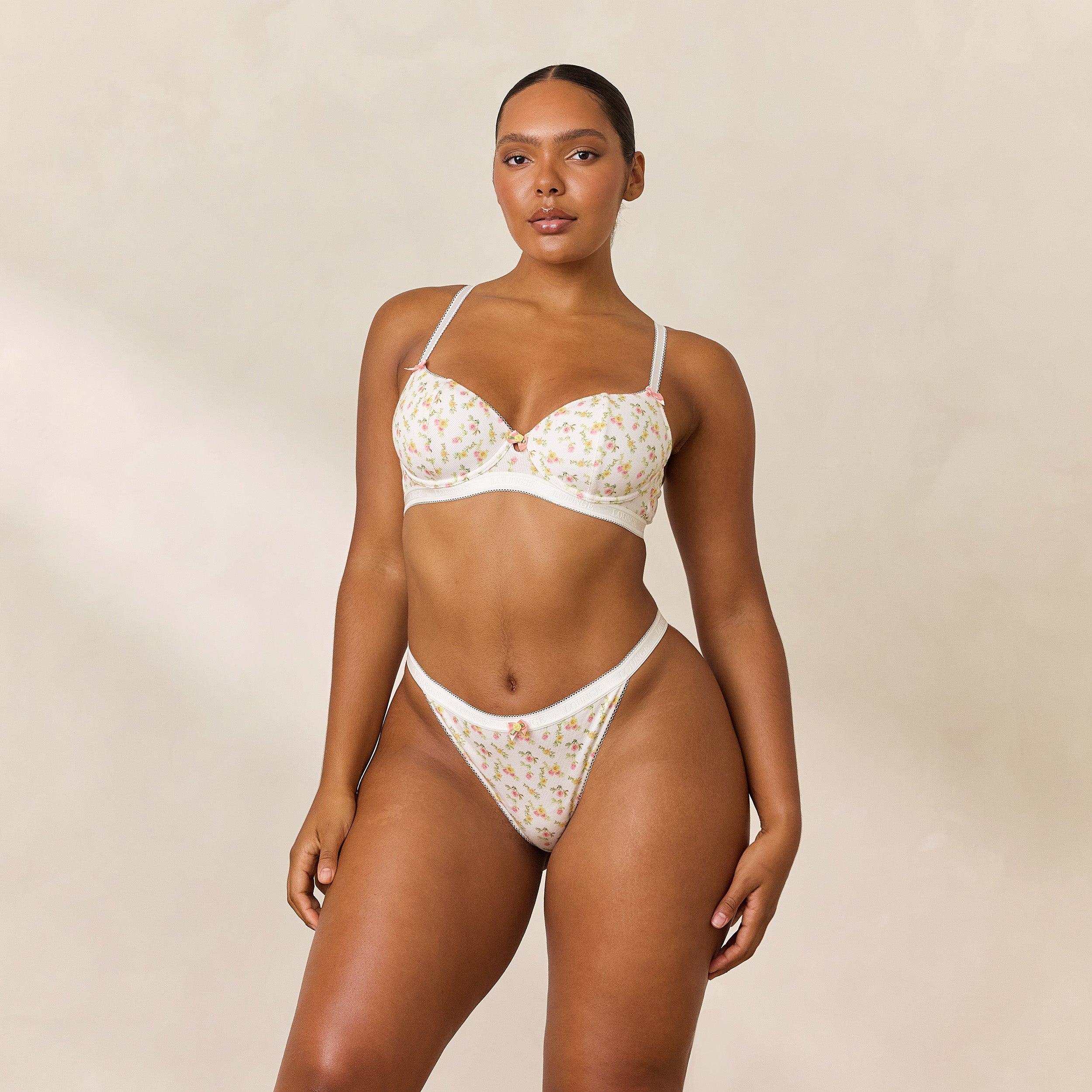 Rosebud Ribbed Balcony Bra | Amber, 14D/L