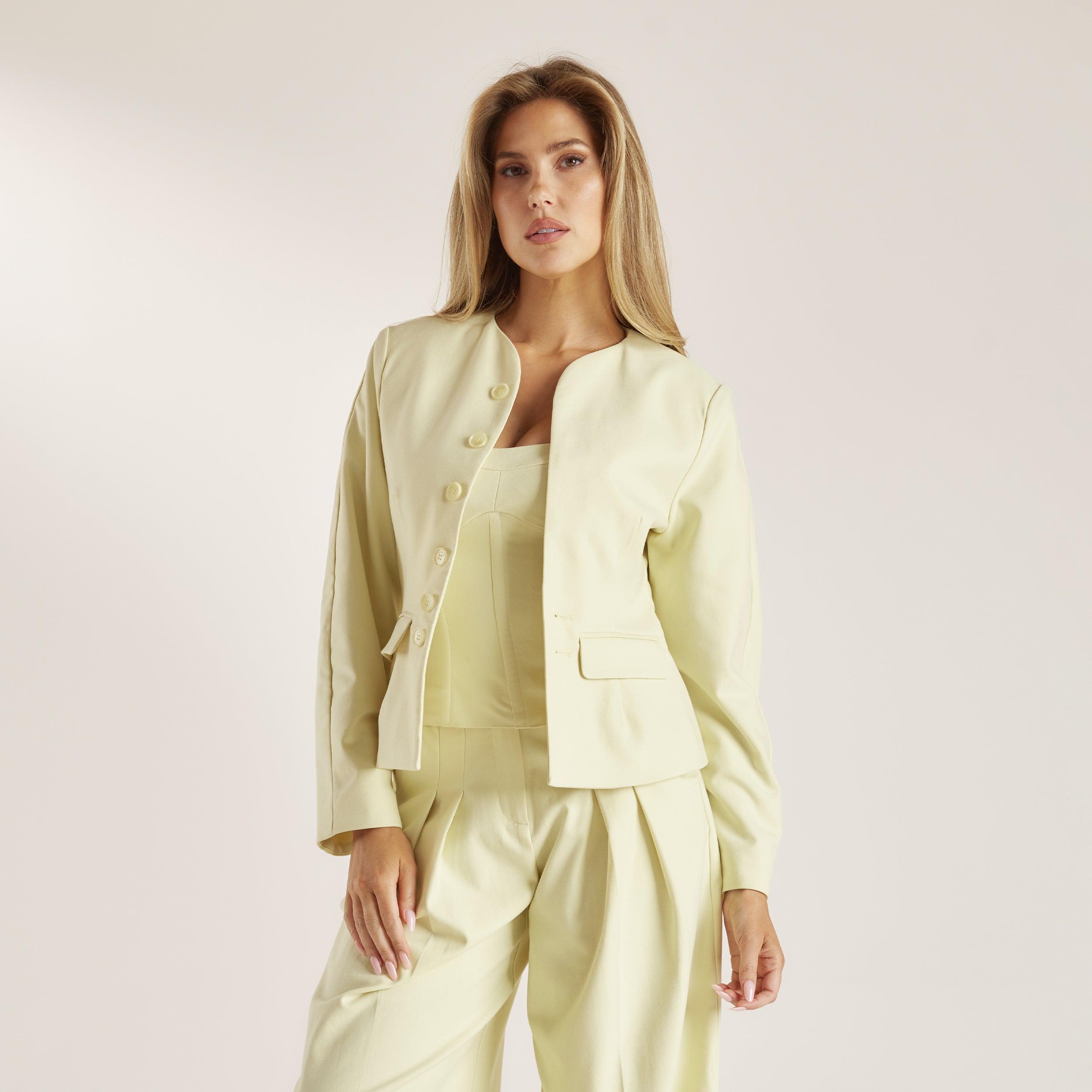 Structured Jacket | Structured Jacket - Buttermilk