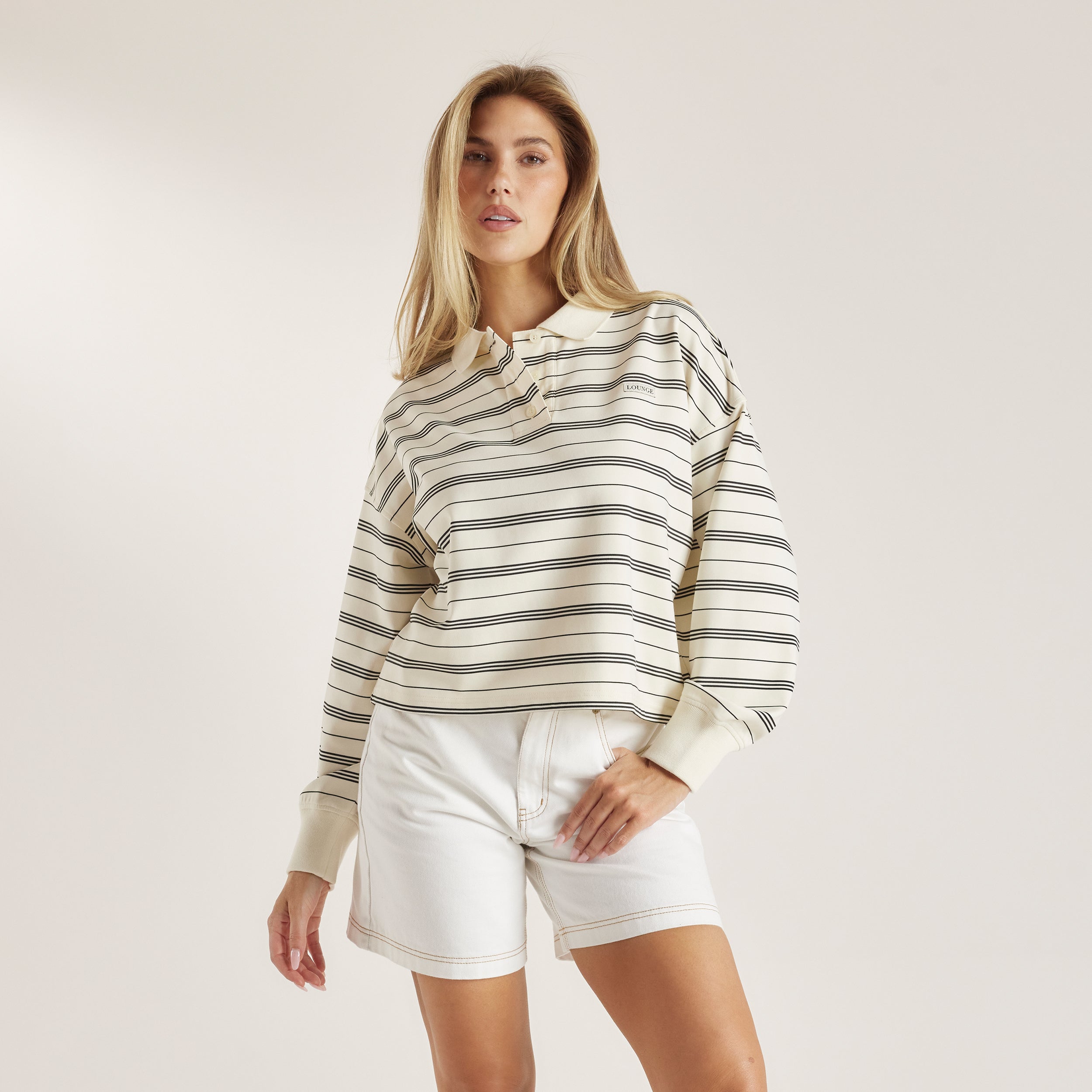 Striped Rugby Shirt | Striped Rugby Shirt - Cream