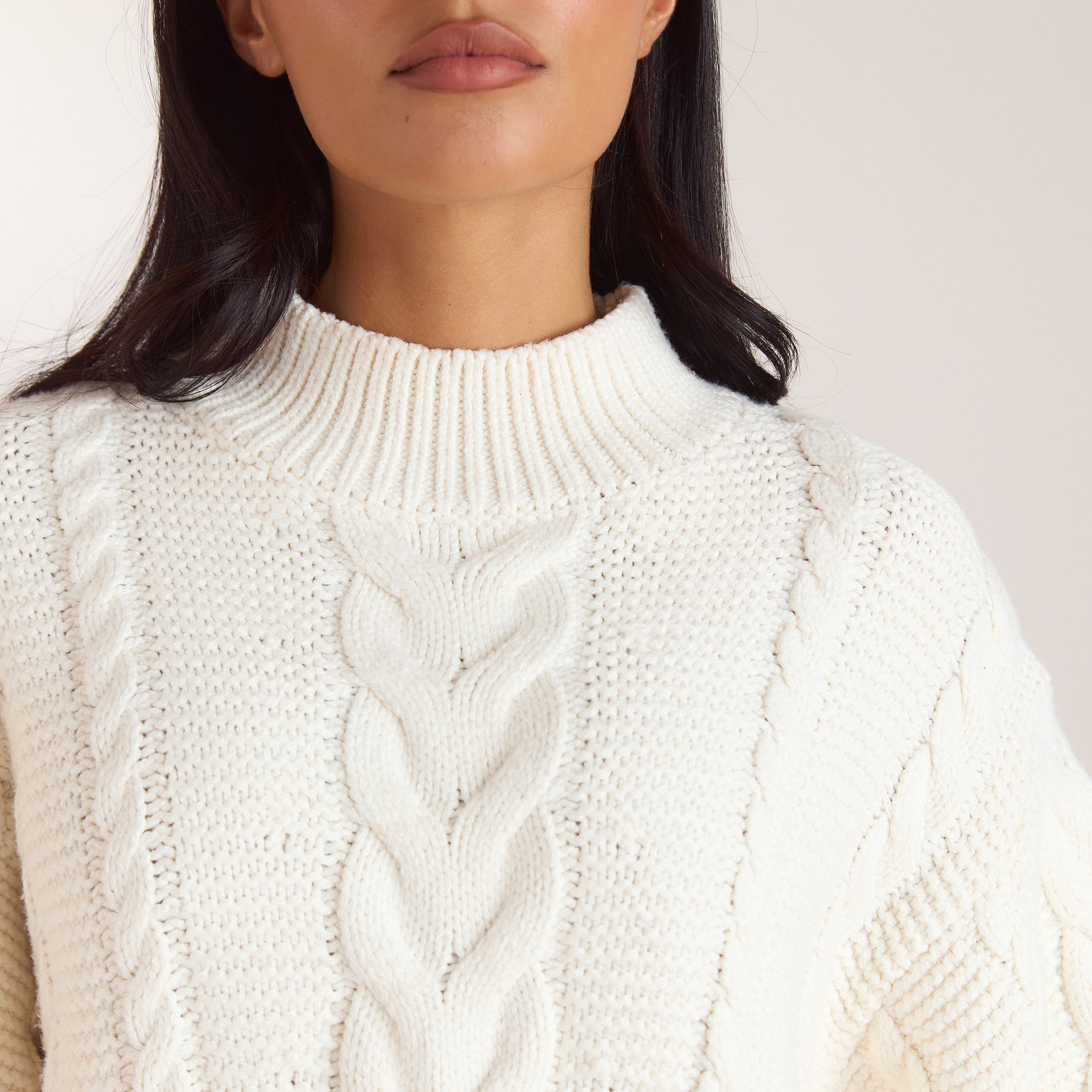 Oversized Cable-Knit Jumper | Oversized Cable-Knit Jumper - Cream