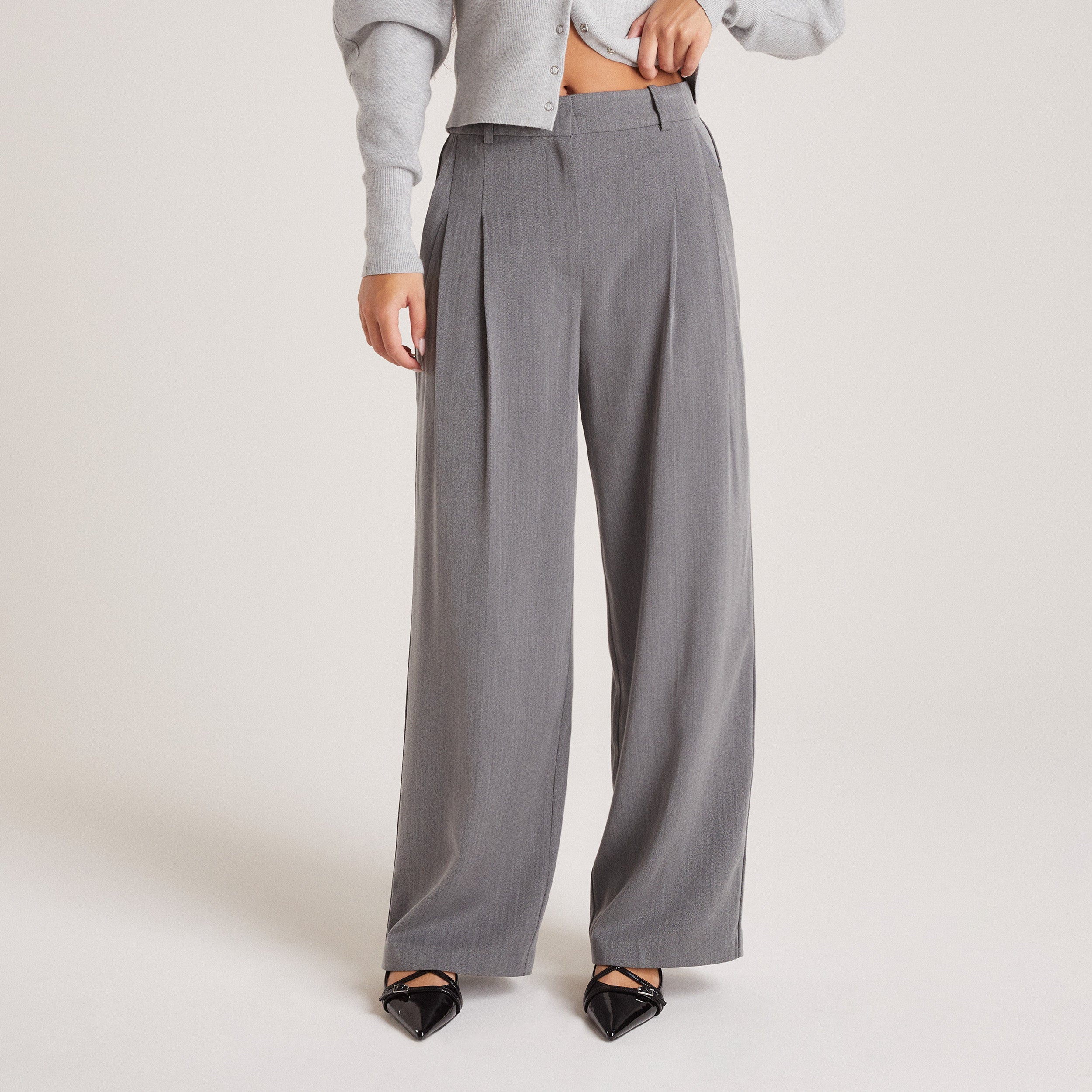 Tailored Trousers | Tailored Trousers - Grey