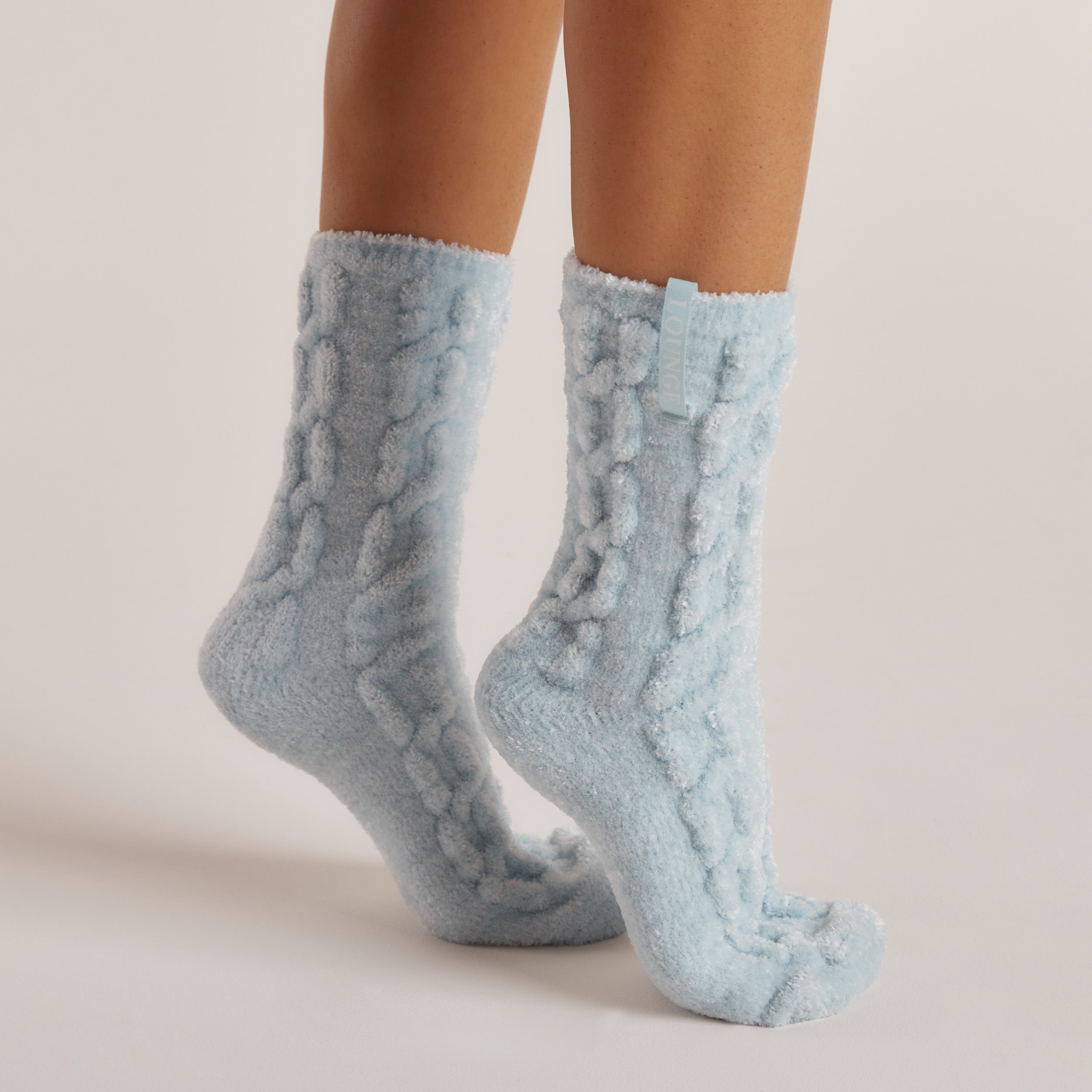 Chenille Knitted Socks | Chenille Knitted Socks - Blue