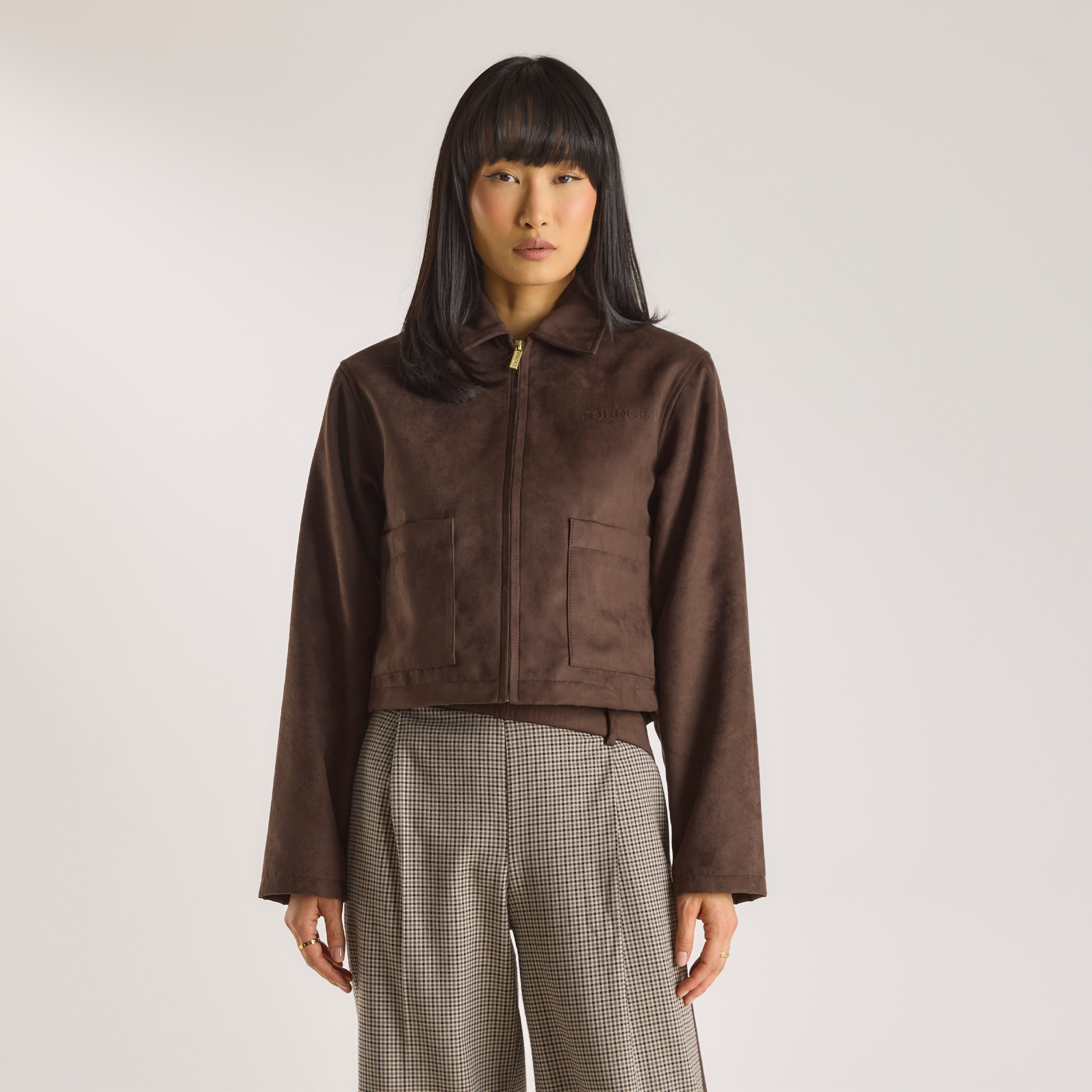 Suedette Jacket | Suedette Jacket - Chocolate