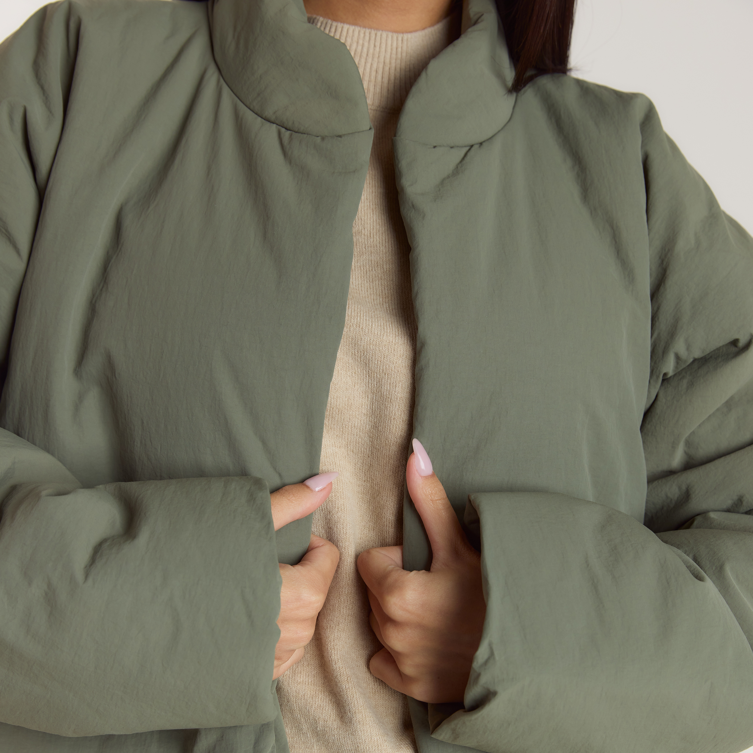 Cocoon Puffer Coat | Cocoon Puffer Coat - Sage