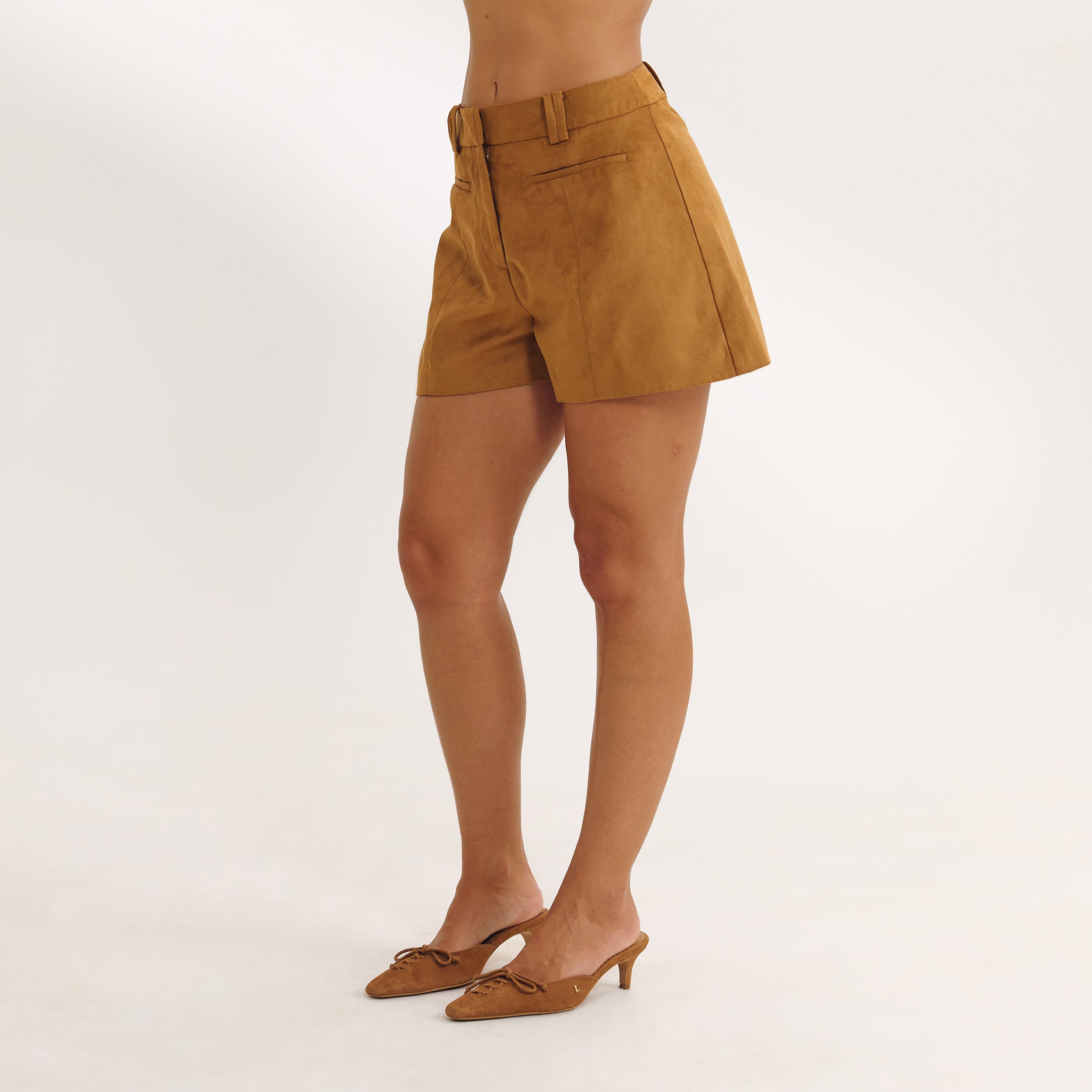 Suedette Shorts | Suedette Shorts - Tan