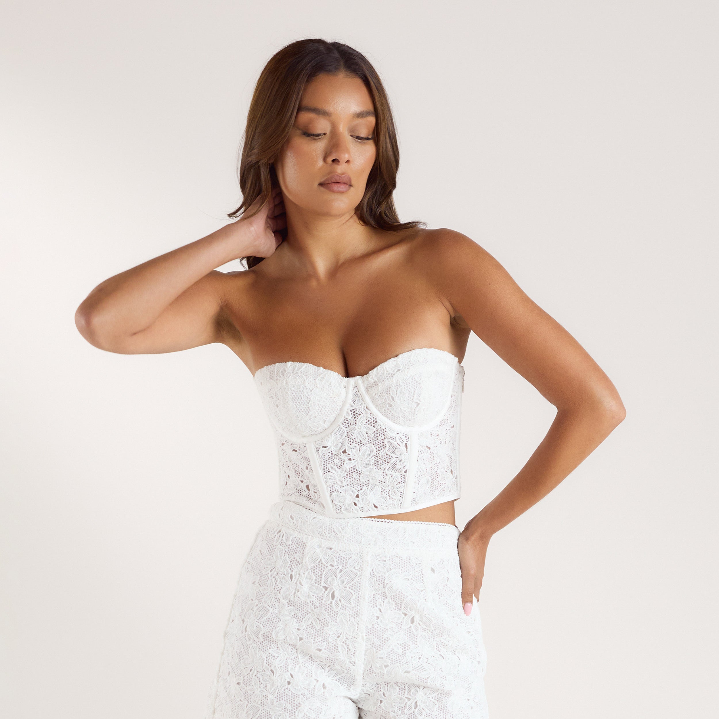 Lace Corset Top | Lace Corset Top - White