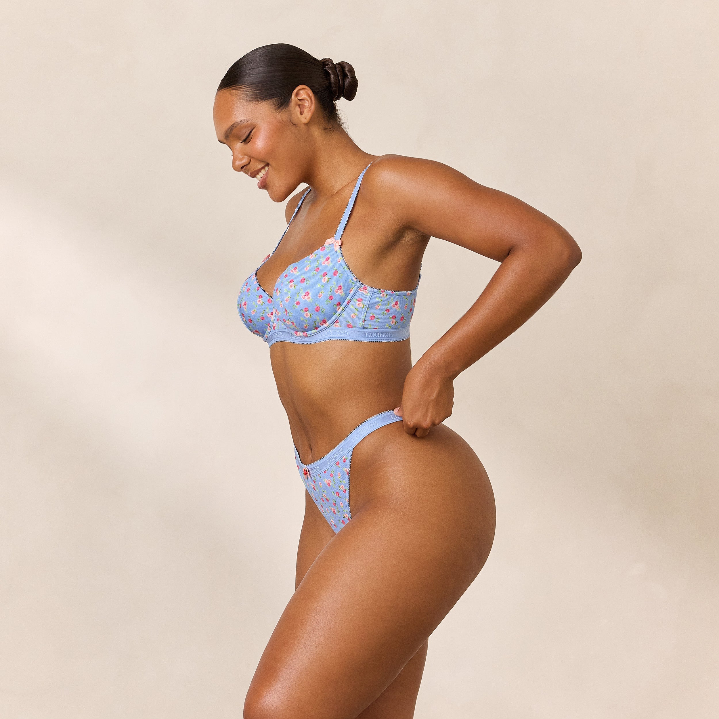 Rosebud Ribbed Balcony Bra | Amber, 14D/L