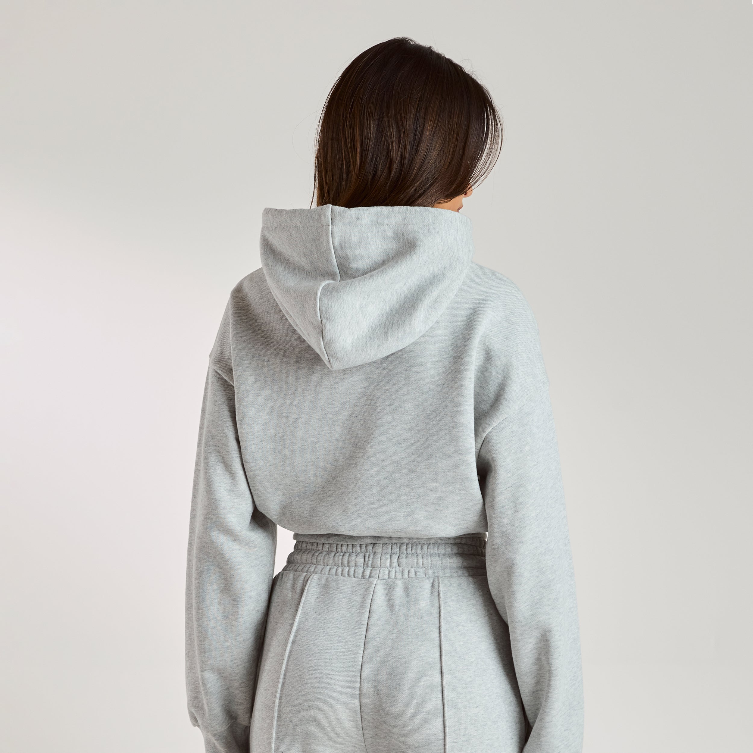 Cropped Hoodie | Cropped Hoodie - Grey Marl