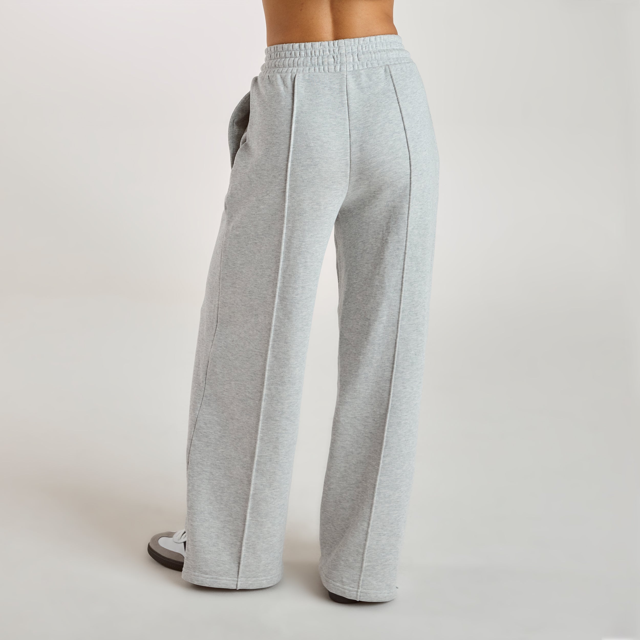 Wide-Leg Joggers | Wide-Leg Joggers - Grey Marl