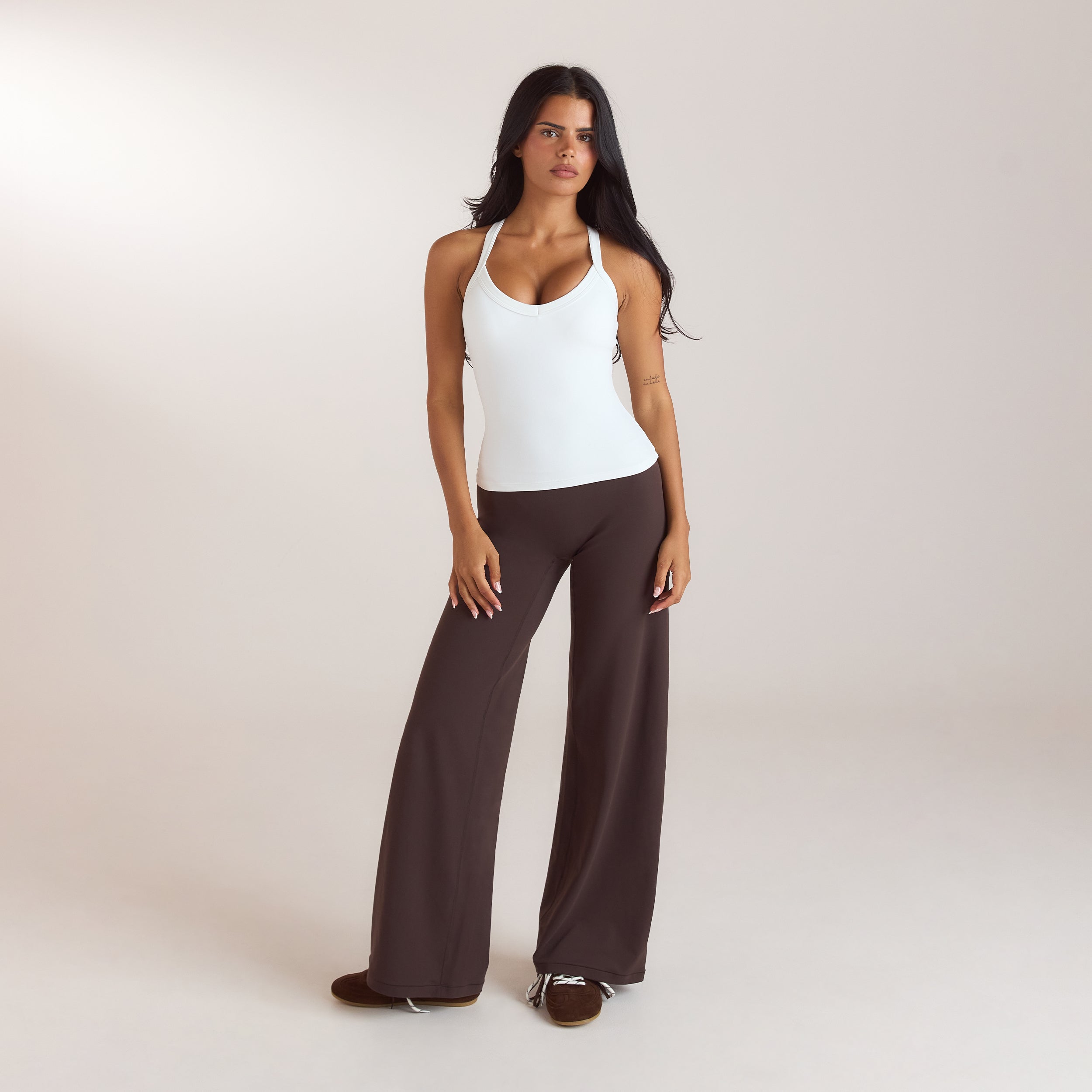 ContourSoft™ V-Neck Cami Top with Built-In Bra | ContourSoft™ V-Neck Cami Top with Built-In Bra - White