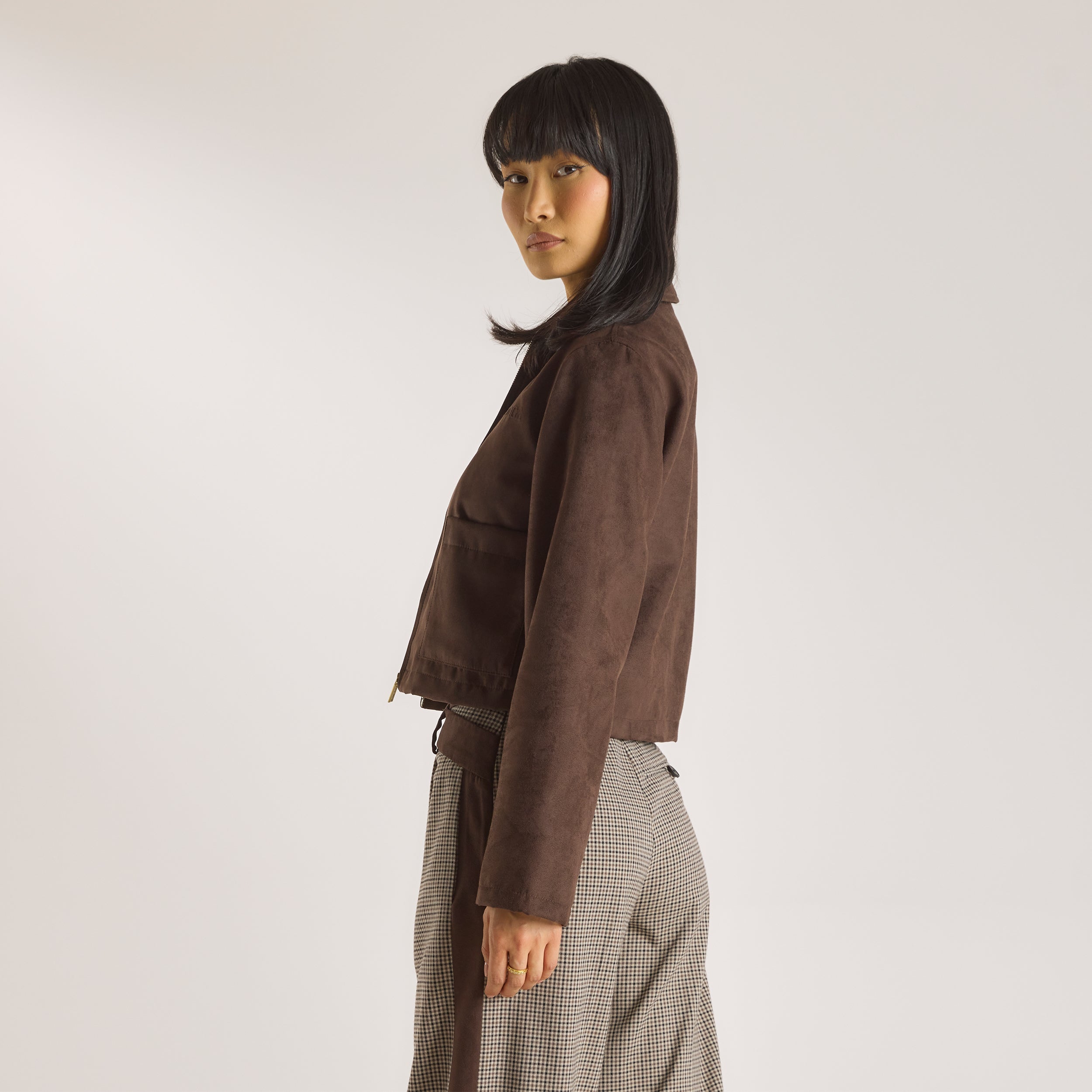 Suedette Jacket | Suedette Jacket - Chocolate