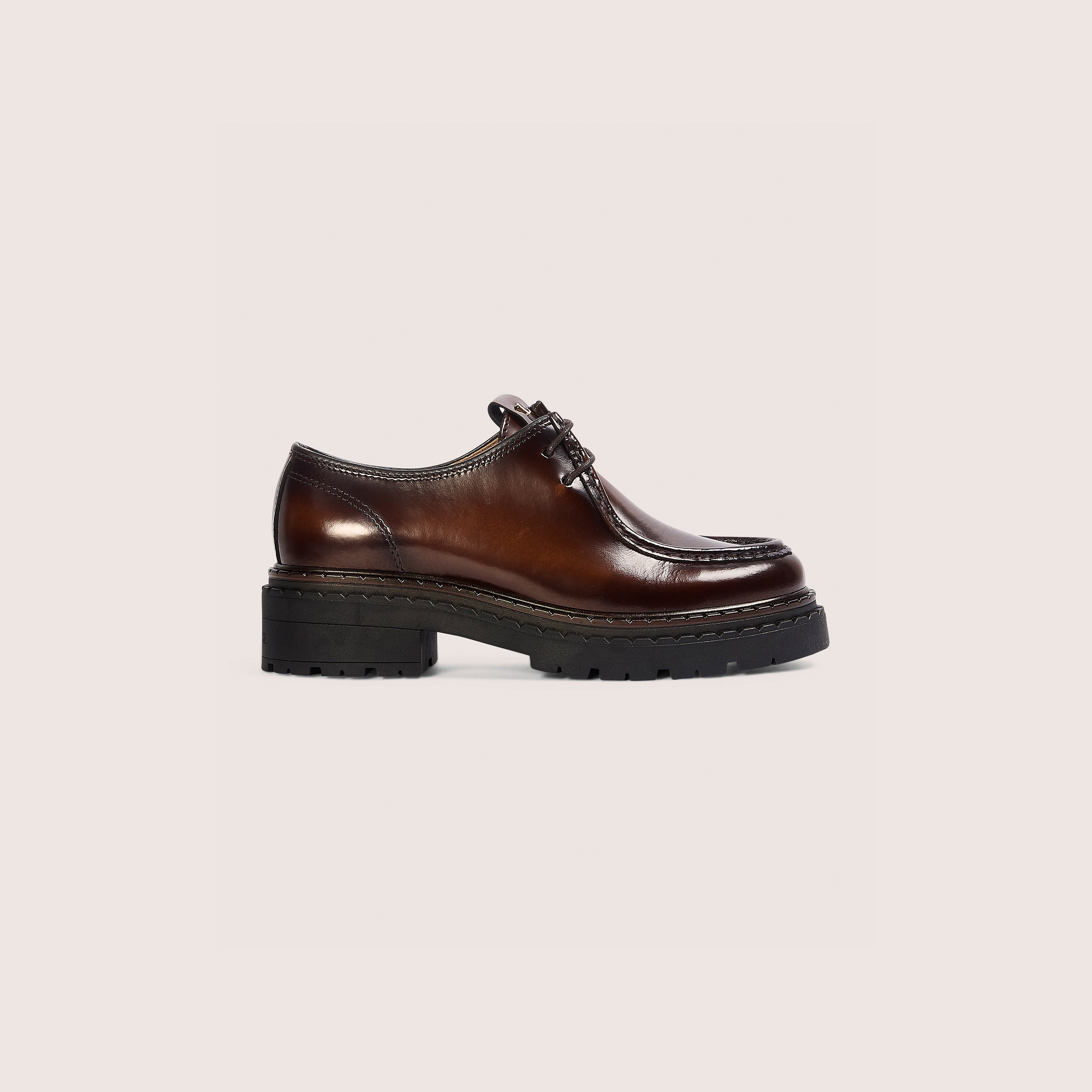 Etta Lace-Up Chunky Loafers | Etta Lace-Up Chunky Loafers - Tan