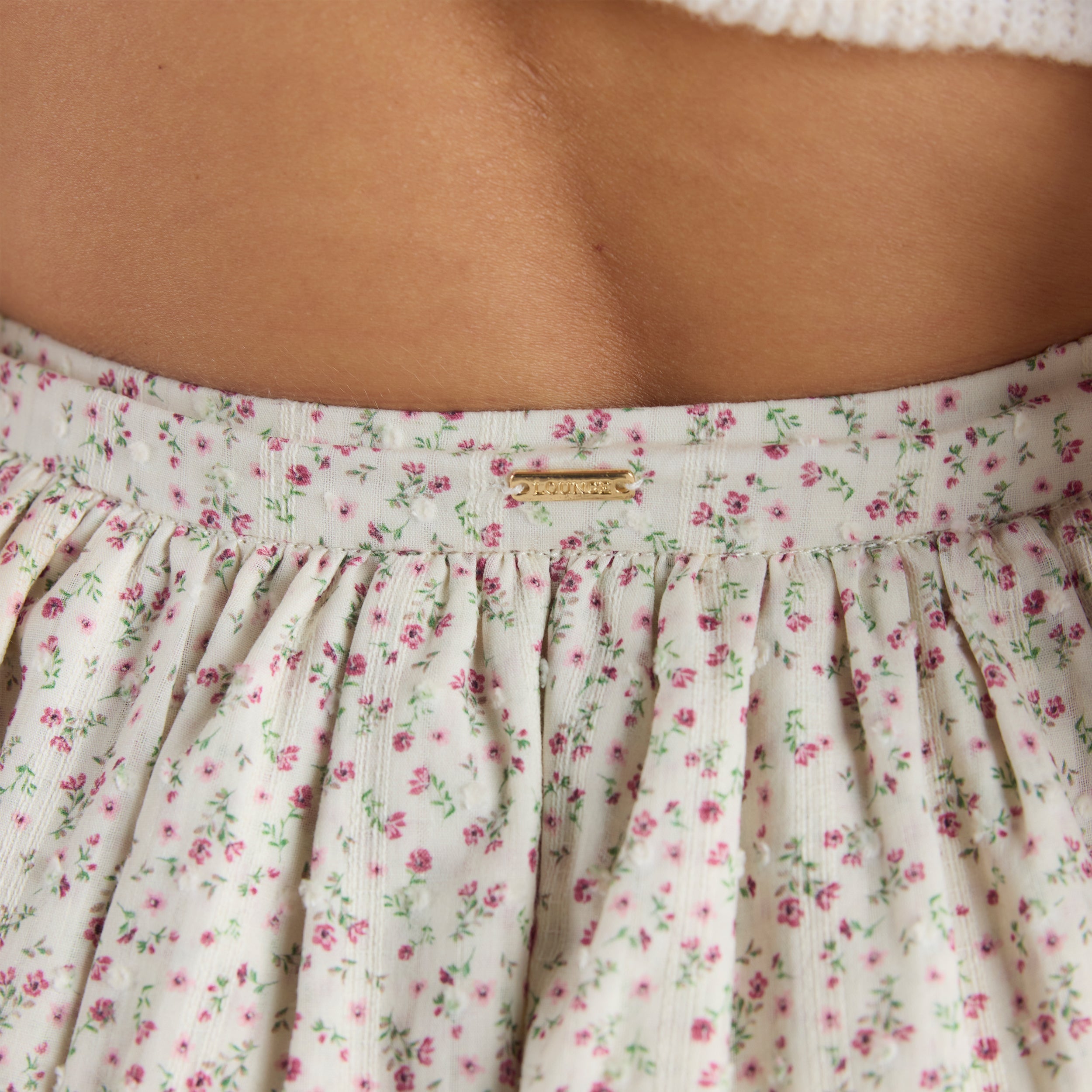 Double-Layered Skirt | Double-Layered Skirt - Cream Floral