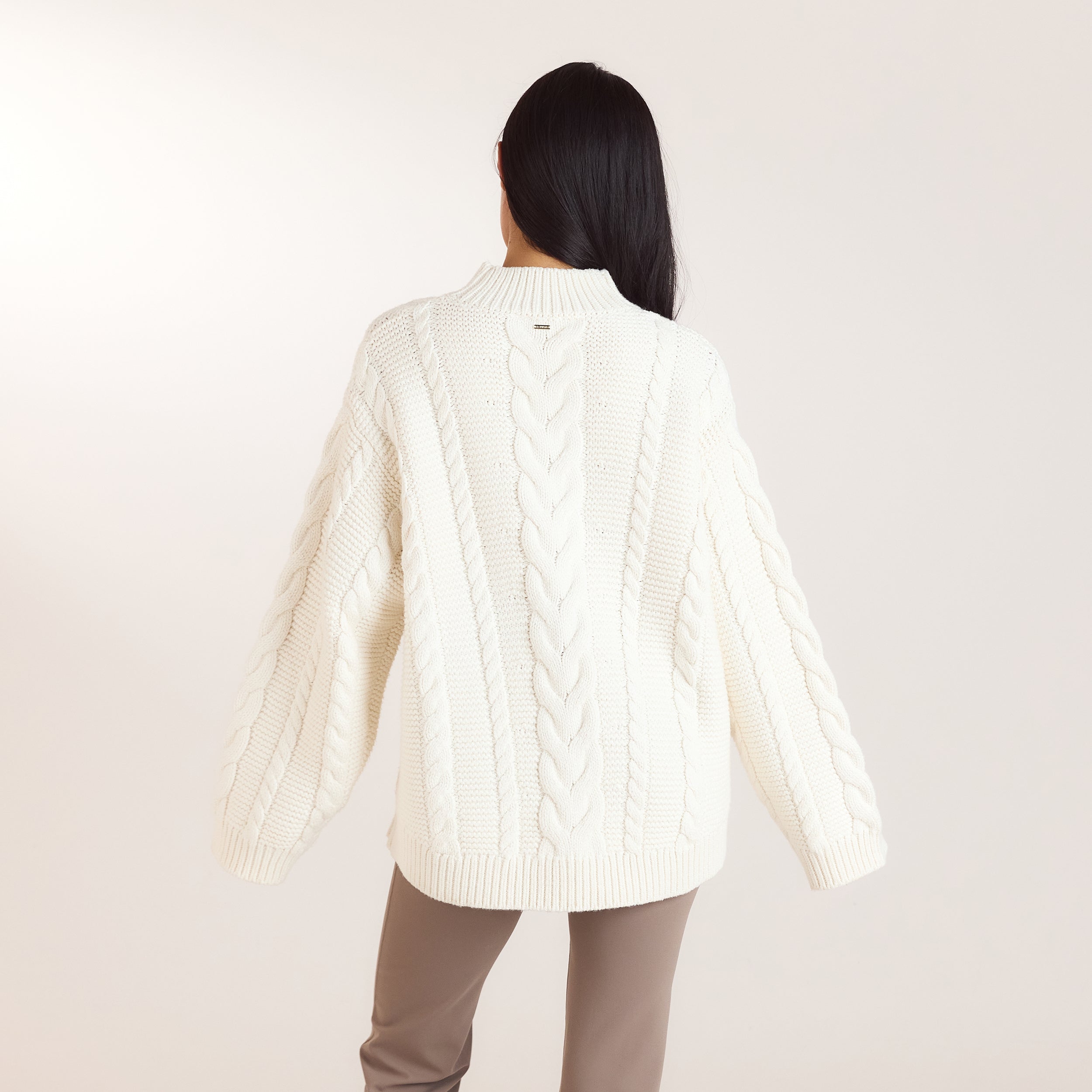 Oversized Cable-Knit Jumper | Oversized Cable-Knit Jumper - Cream