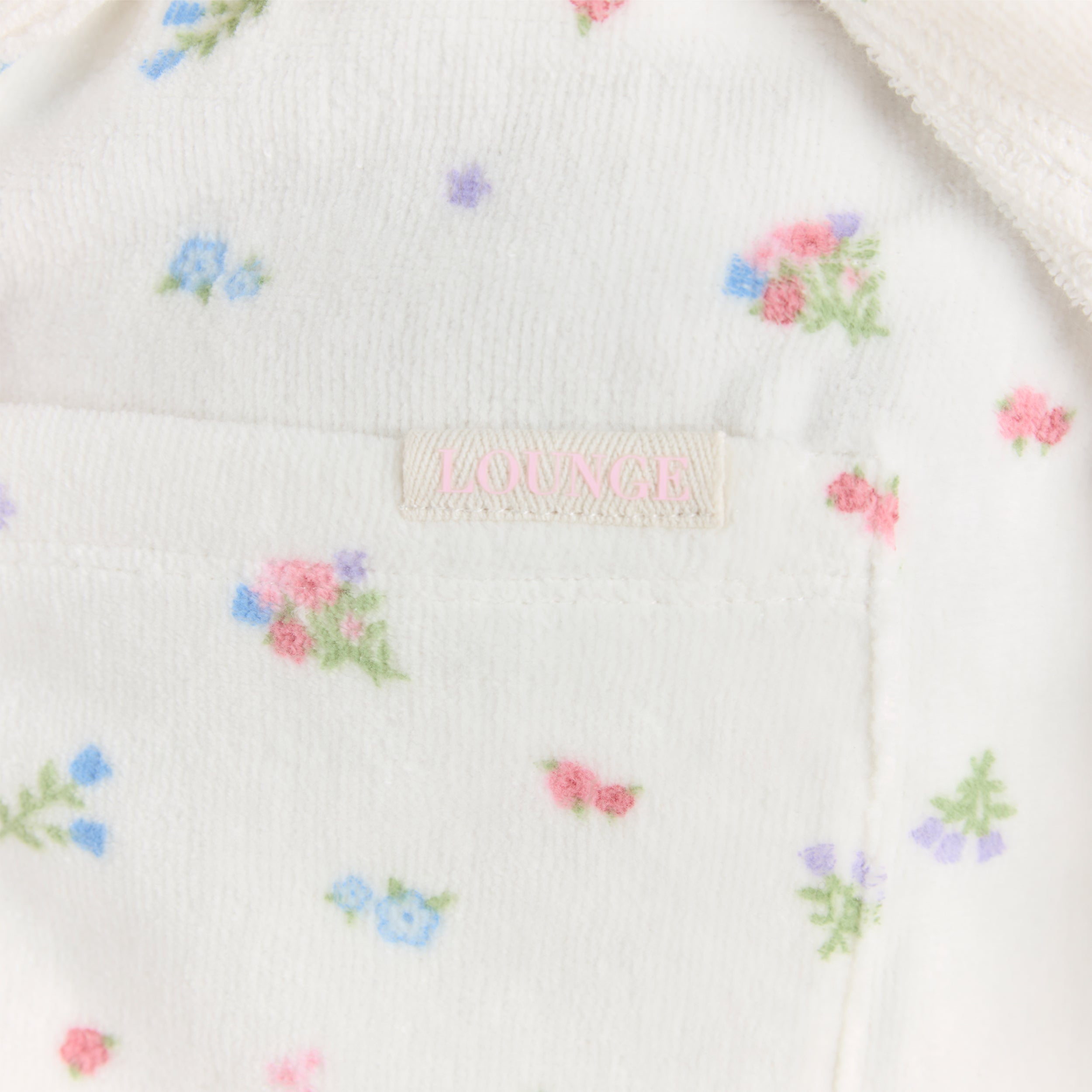 Towelling Bathrobe | Towelling Bathrobe - White Print