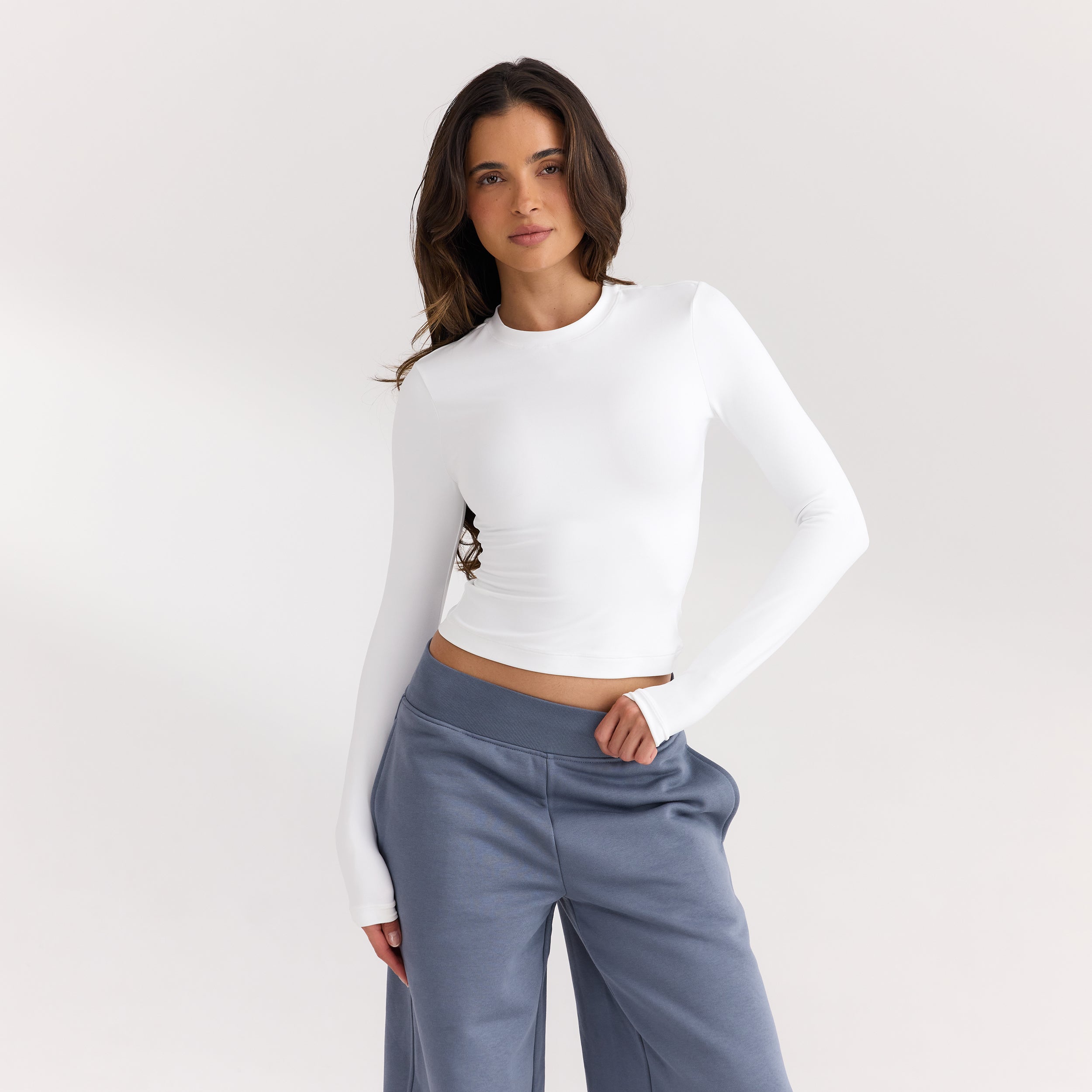 ContourSoft™ Long-Sleeve Top | ContourSoft™ Long-Sleeve Top - White