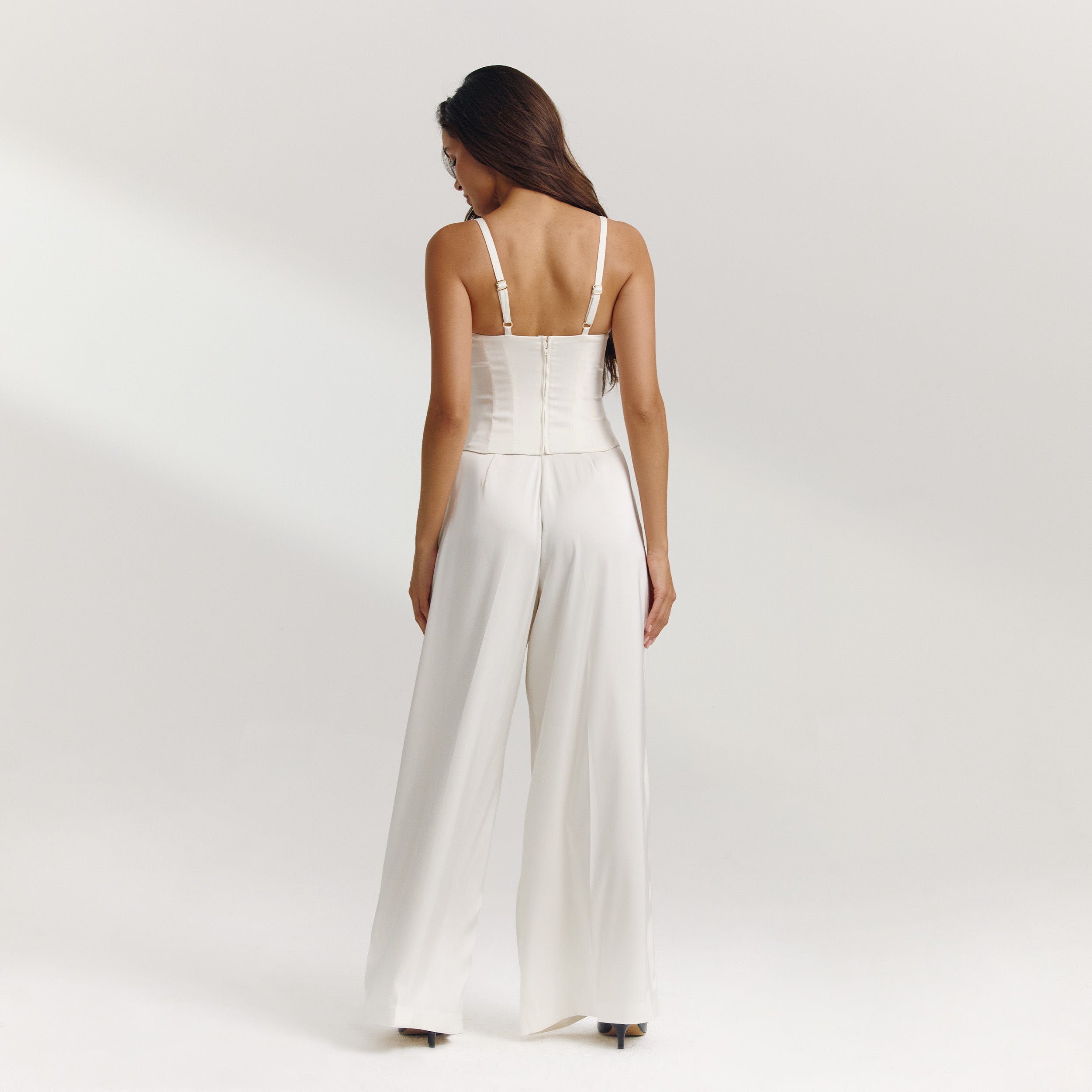 Satin Wide-Leg Trousers | Satin Wide-Leg Trousers - Off White