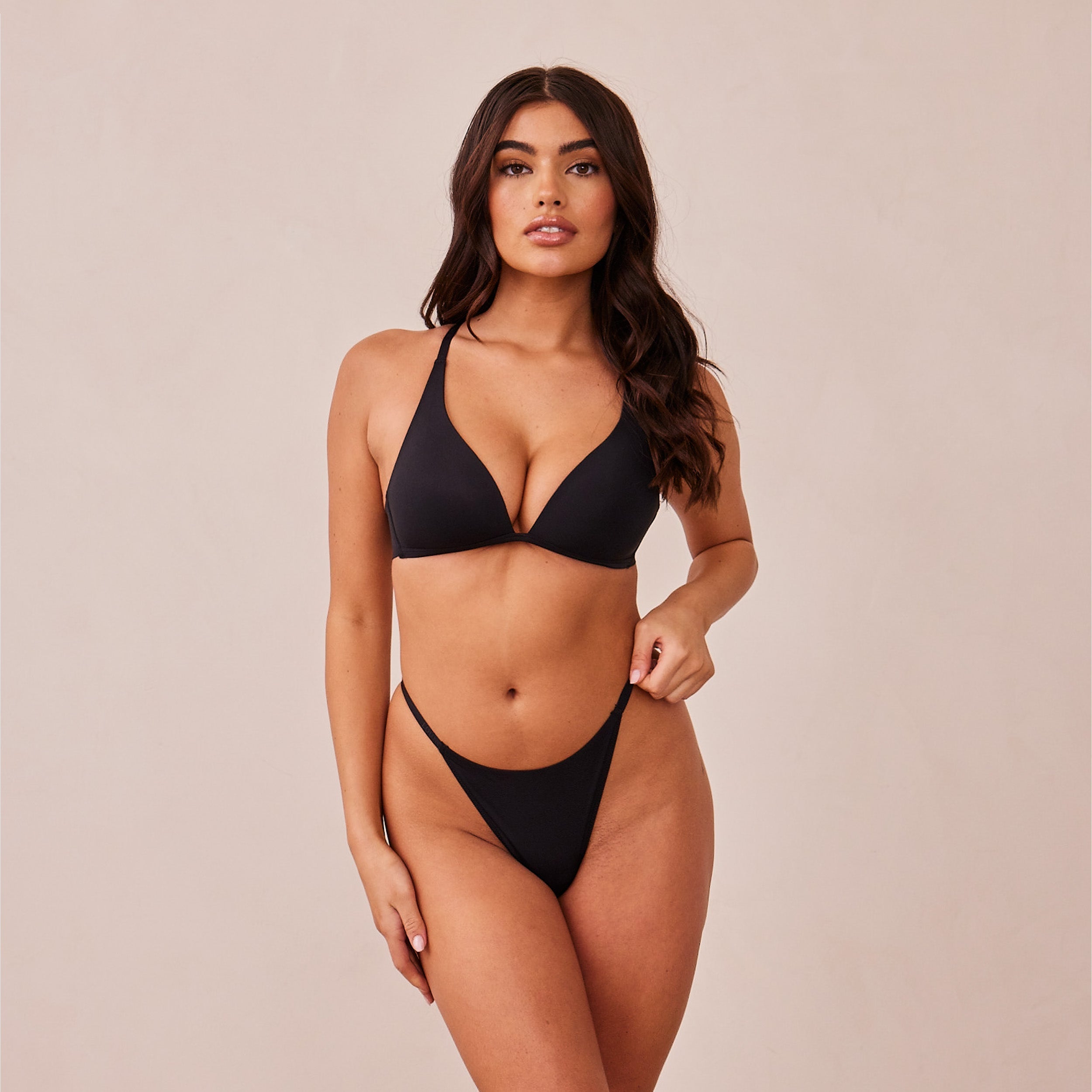 Light Non-Wired Plunge T-Shirt Bra | Dakota, S/S (Thong)