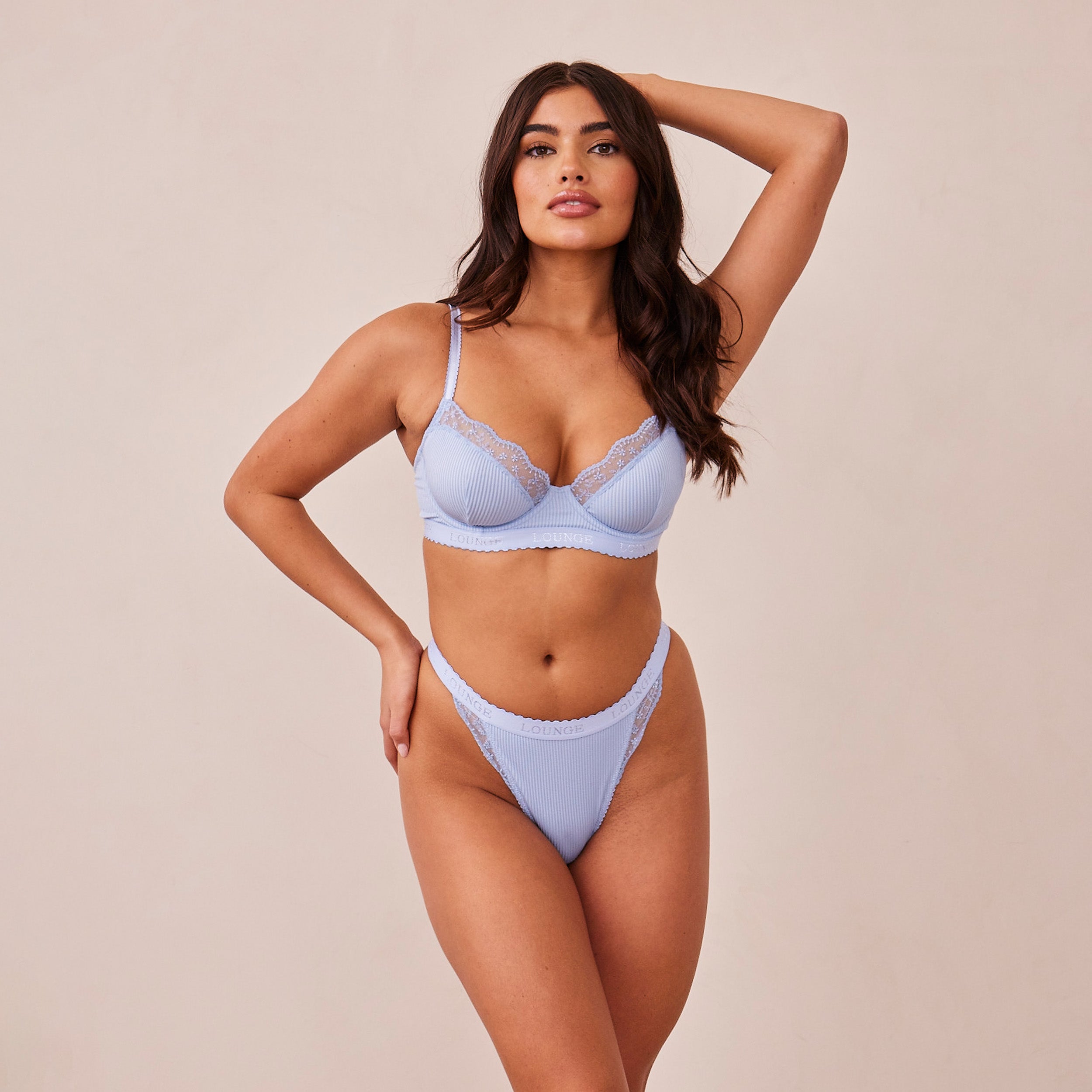 Ribbed Balcony Bra | Dakota, 10DD/S (Thong)