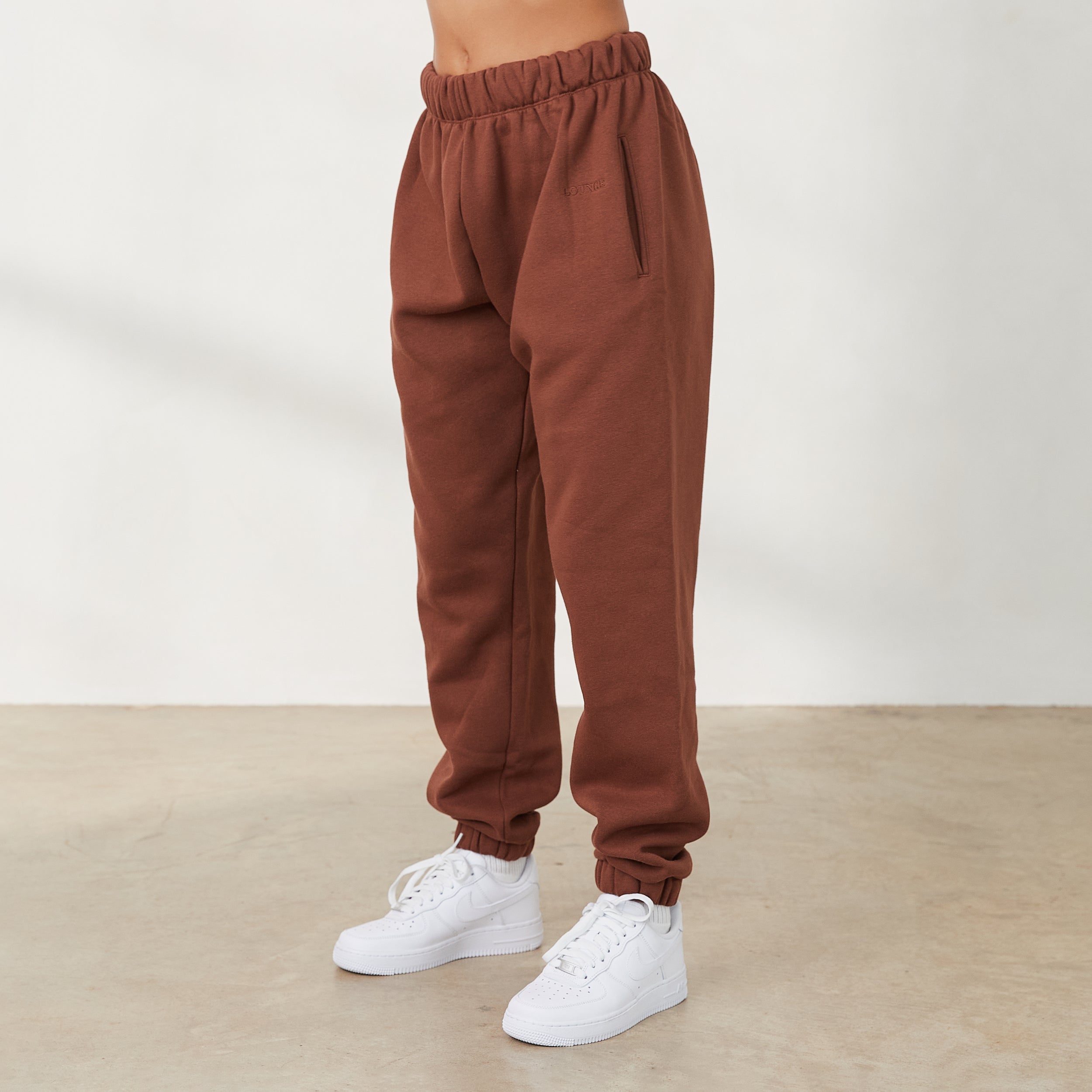 Chocolate brown sweatpants hot sale