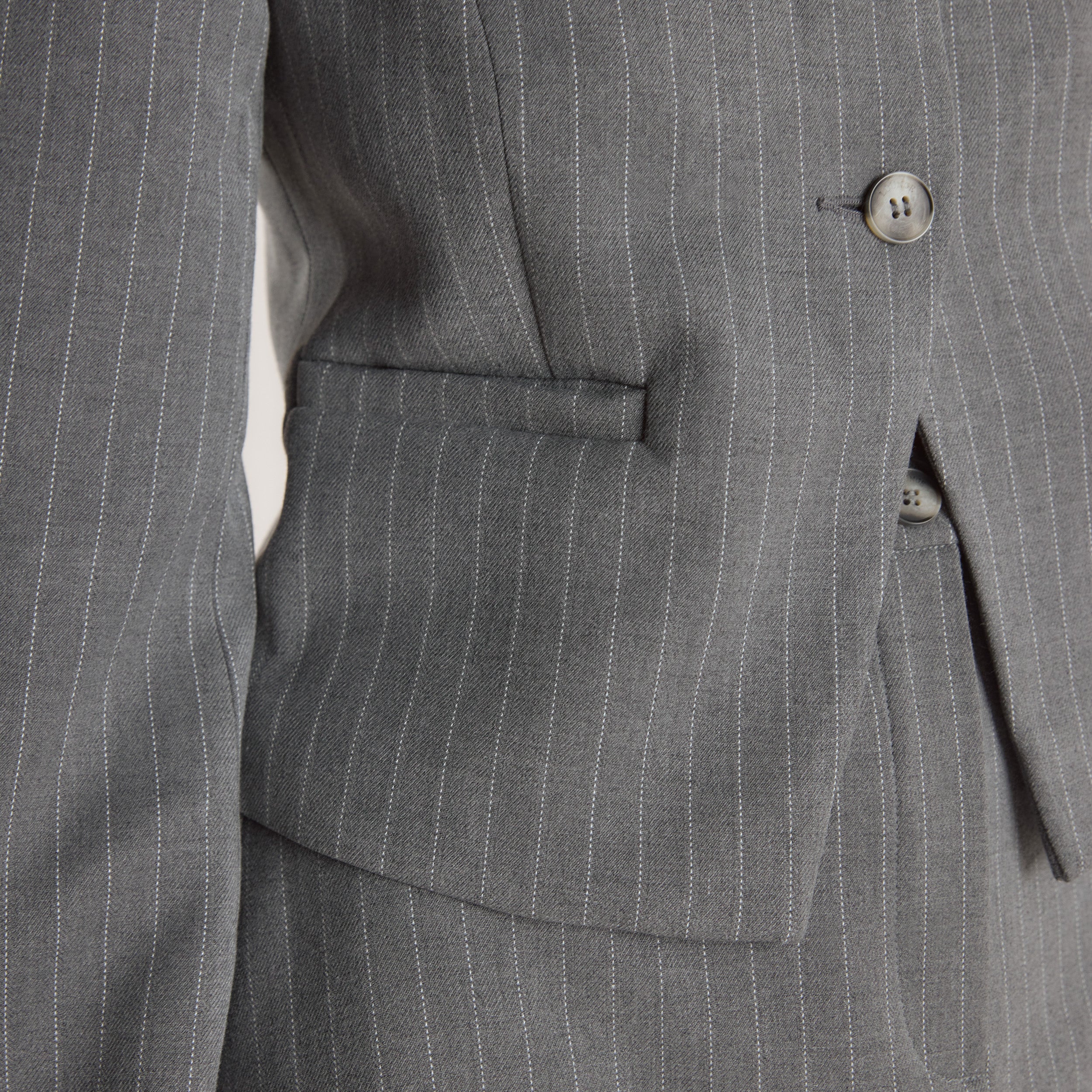 Structured Jacket  | Structured Jacket - Grey Pinstripe
