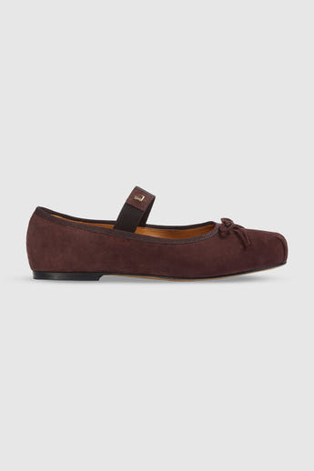 Juna Ballet Flats - Chocolate
