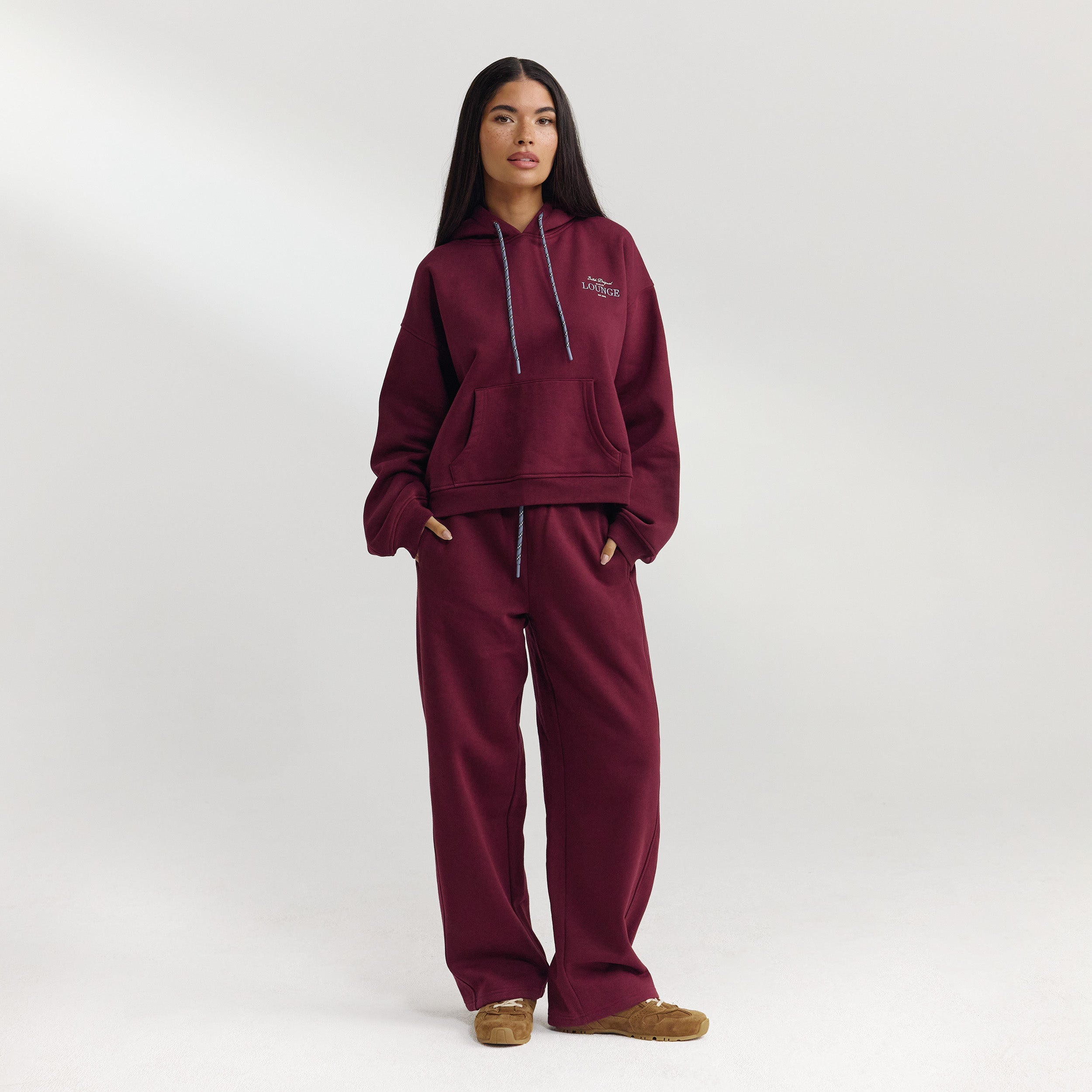 Straight-Leg Joggers - Cherry Lacquer alternate