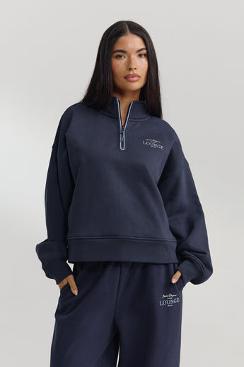 Quarter-Zip Jumper - Dark Blue alternate